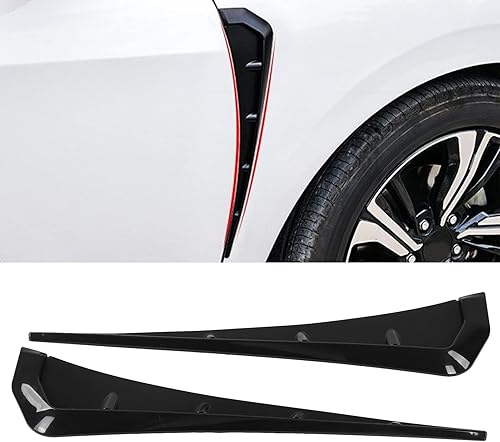 Miniatura 4 de Fydun Recorte de ventilación lateral, 2 unidades, universal, para guardabarros, ala lateral, cubierta de ventilación de aire, accesorios exteriores