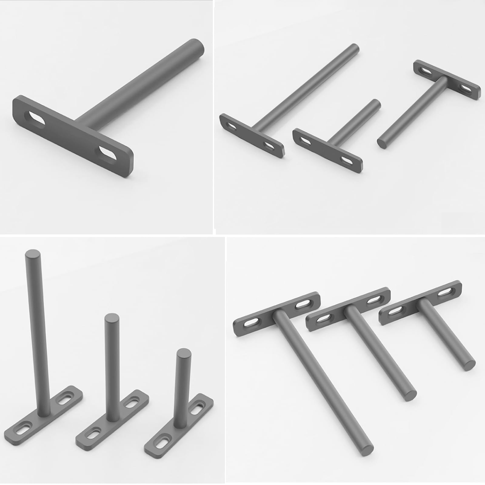 Staffe per mensole resistenti, 2 staffe per mensole galleggianti, robuste staffe in acciaio laminato a freddo, supporti invisibili per mensole, staffe nascoste da parete, staffe decorative in leg