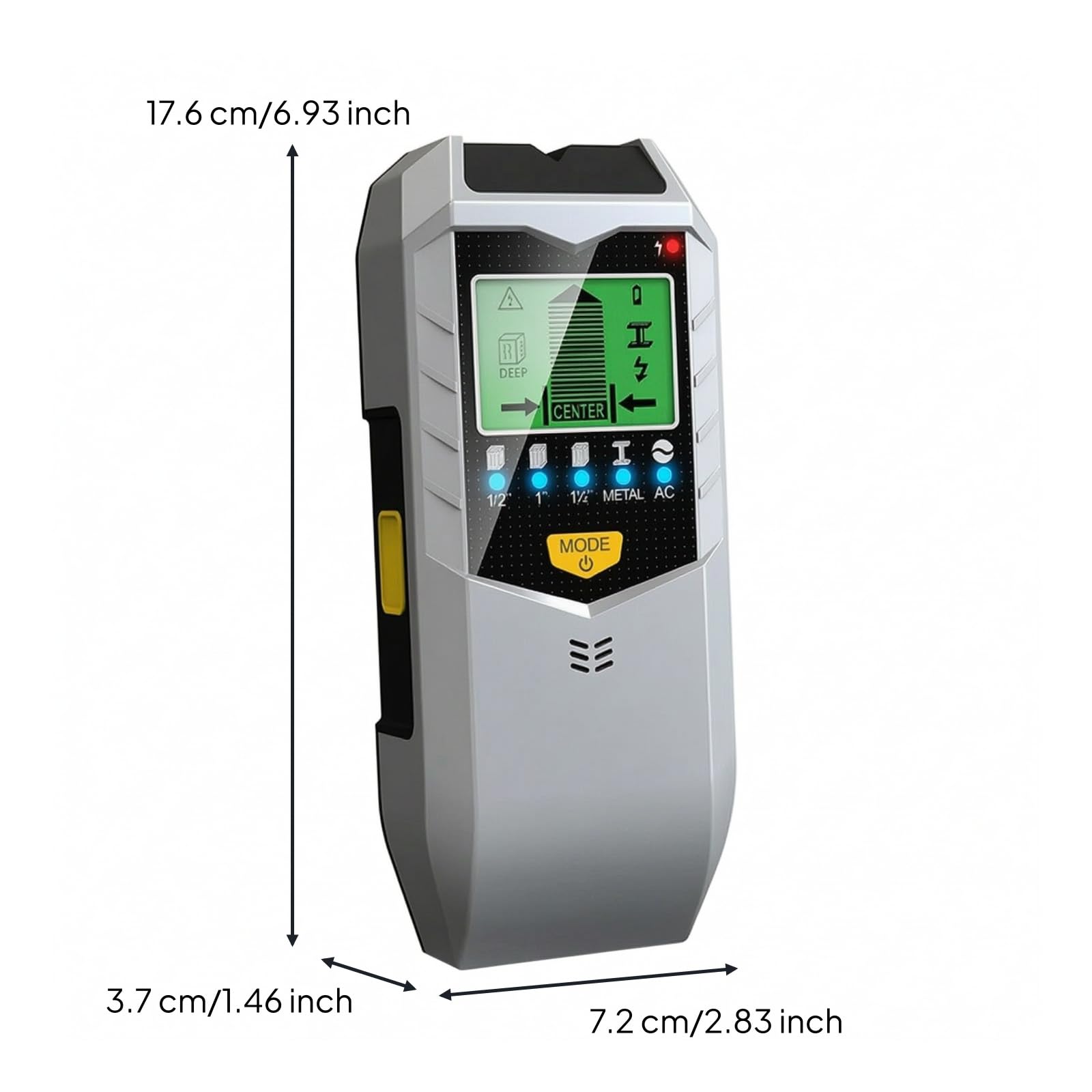 Rilevatore di Cavi Elettrici Portatile | Impugnatura Ergonomica Robusta, rilevatore da Parete con Display Cristallo Liquido, con Allarme Acustico,