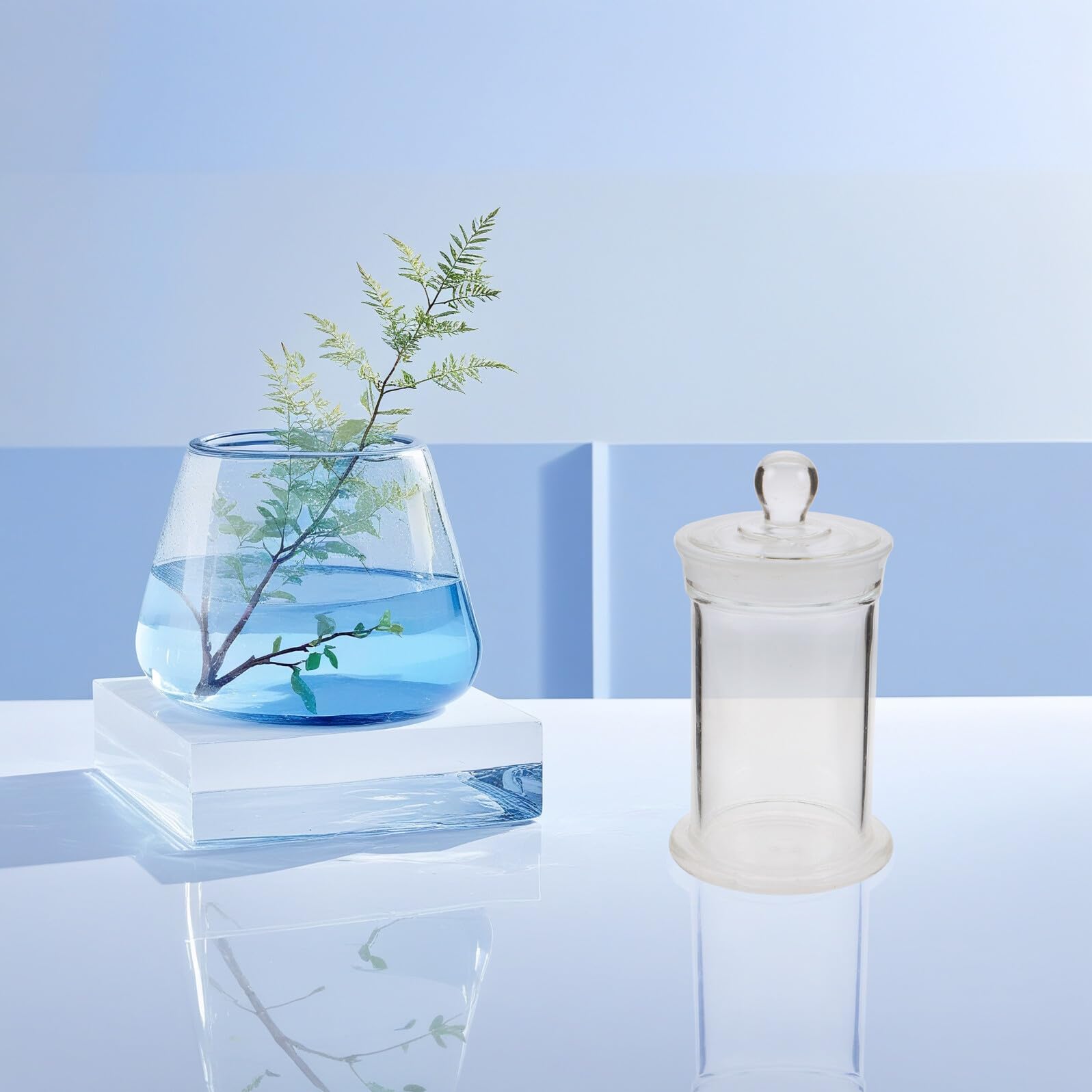 Frasco de Vidrio para Muestras de Laboratorio 75X120Mm, Botella de Borosilicato Alto con Boca Ancha y Tapa Hermética, Recipiente Químico Resistente al Calor para Almacenamiento