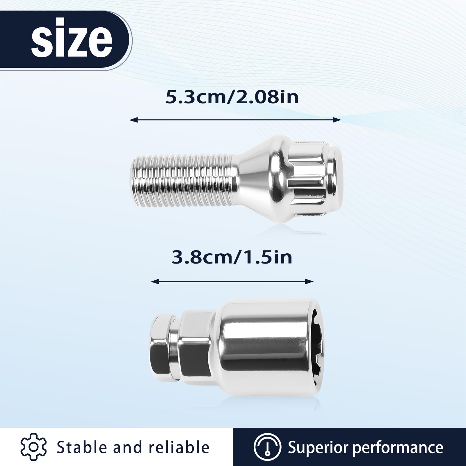 Set Bulloni Antifurto TRACER Per Cerchi M14x1.5 - 28mm, Attacco Conico, Nero, Per Audi, VW, BMW - Foto 10