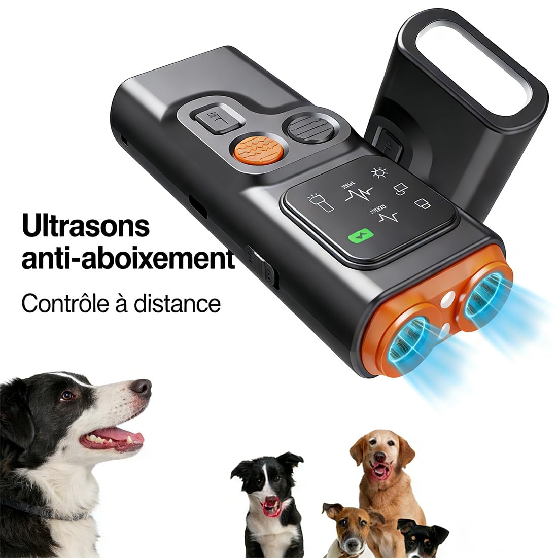 Hundetrainer, Ultraschall-Anti-Bell-Gerät Gegen Hundebellen, Für Ruhe in Haus & Garten, Stoppt Bellen Automatisch Sofort, 3 Modi, USB-Aufladung (1PC-B)