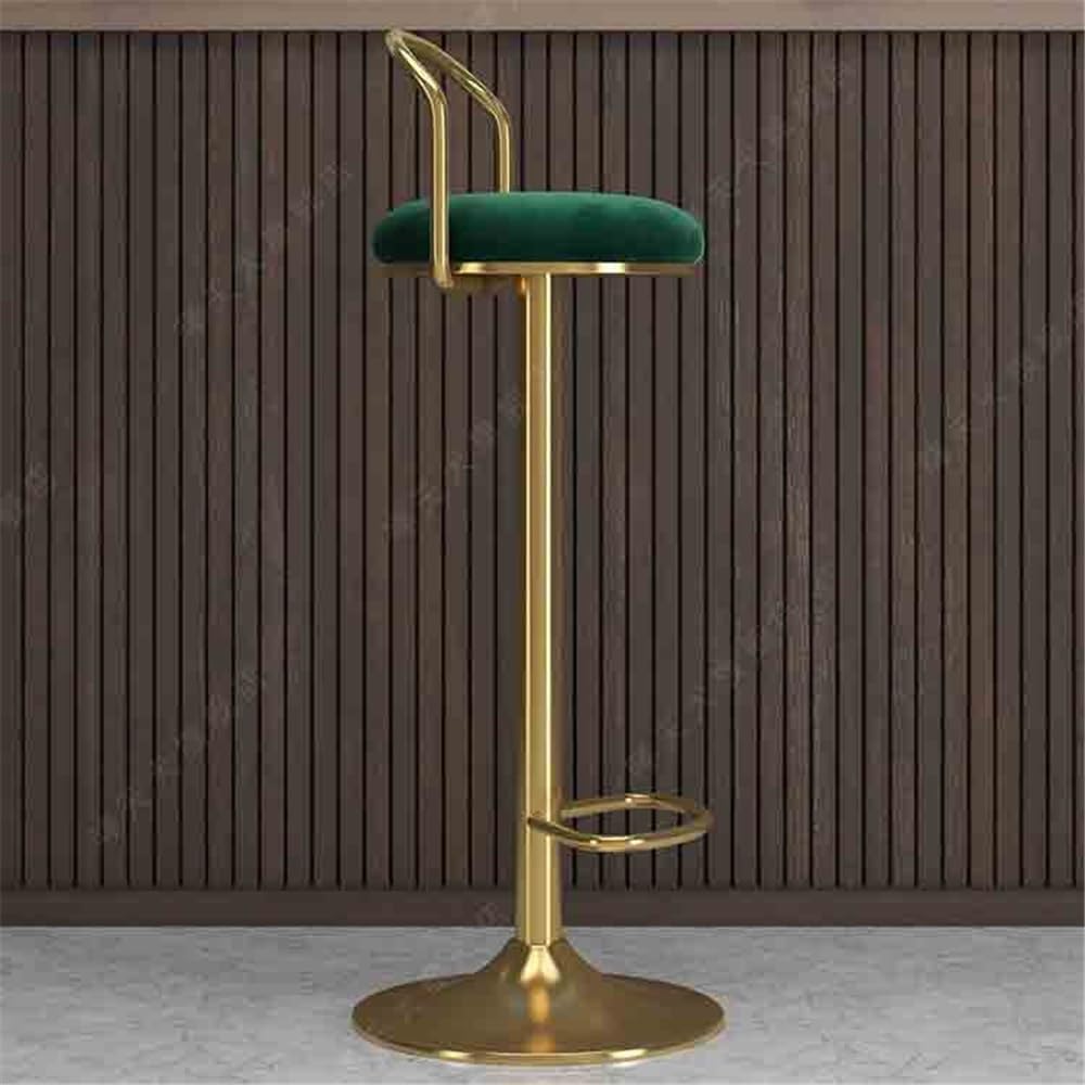 Kitchen Counter Barstool 65-80cm Lift Simple Bar Stool Swivel Chair Front Desk Chair Light Luxury Household High Stools Bar Stools(Green)
