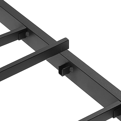 Miniatura 7 de VECELO Base de cama de plataforma de tamaño individual con cabecera de madera, base de colchón, soporte de listones de acero de alta calidad, no