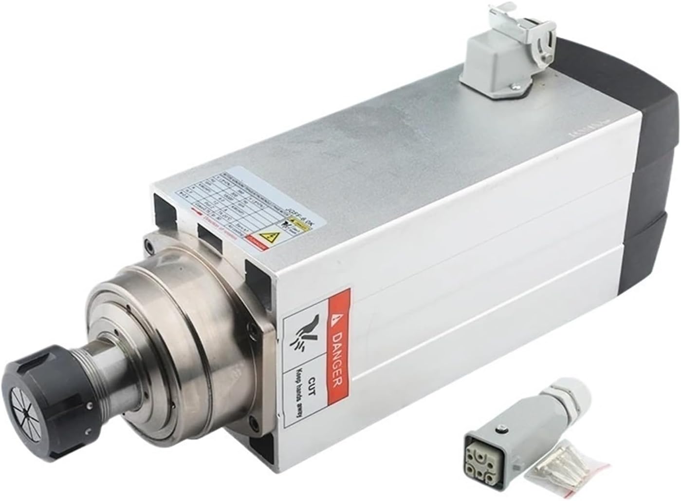 6.0KW ER32 Square Air Cooled Spindle Chuck 220v 380v 4 Bearing 300Hz 18000rpm(6.0kw 380V)