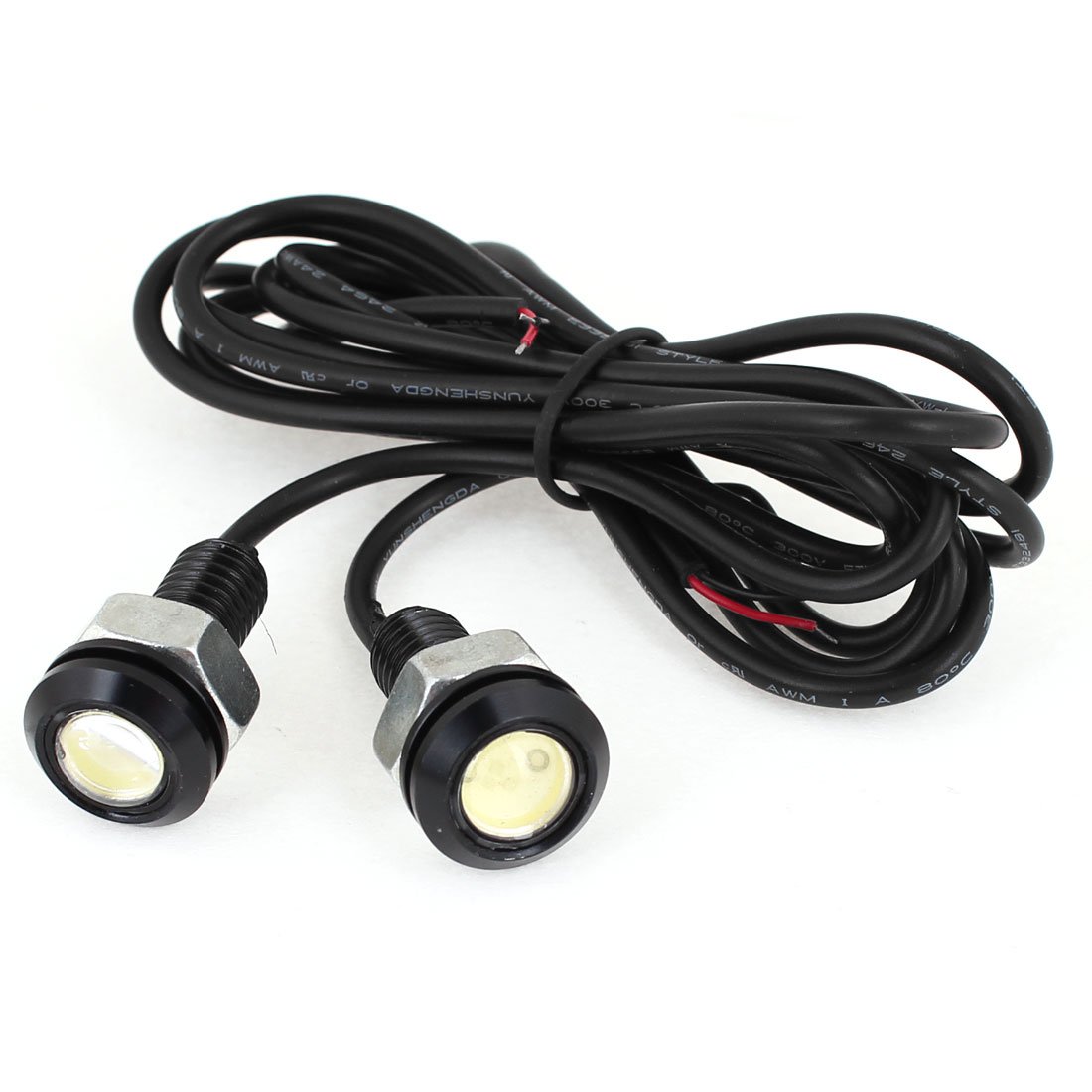 uxcell Pair Auto Car Cold White LED Eagle Eye Rear Reversing Light