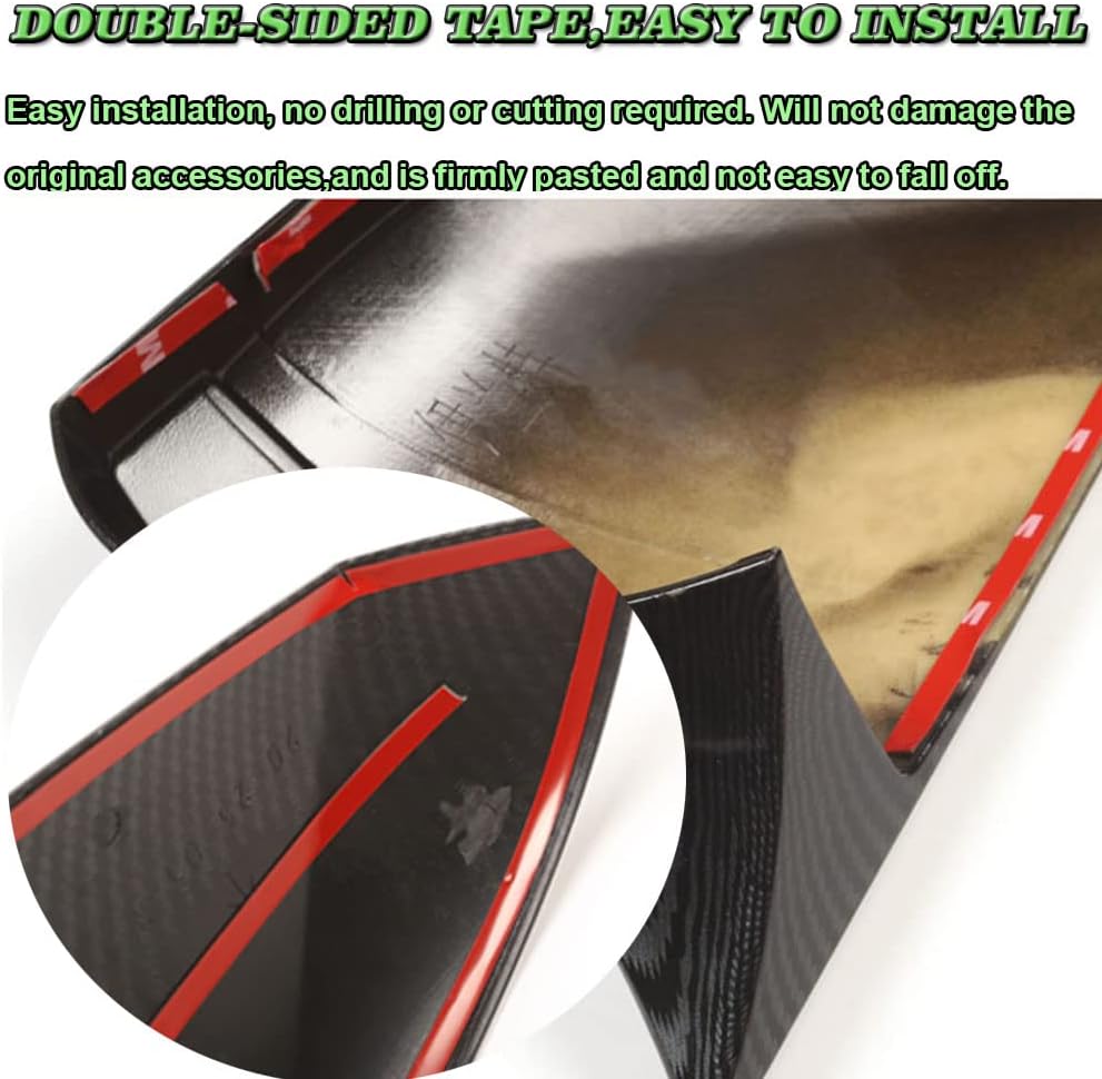 Car Styling ABS Door Ox Horn Rear View Mirror Shell Cover Caps Trim Exterior Decoration Accessories For Hyundai Elantra 2021 2022 2023 2024 2025 2026(Carbon Fiber)