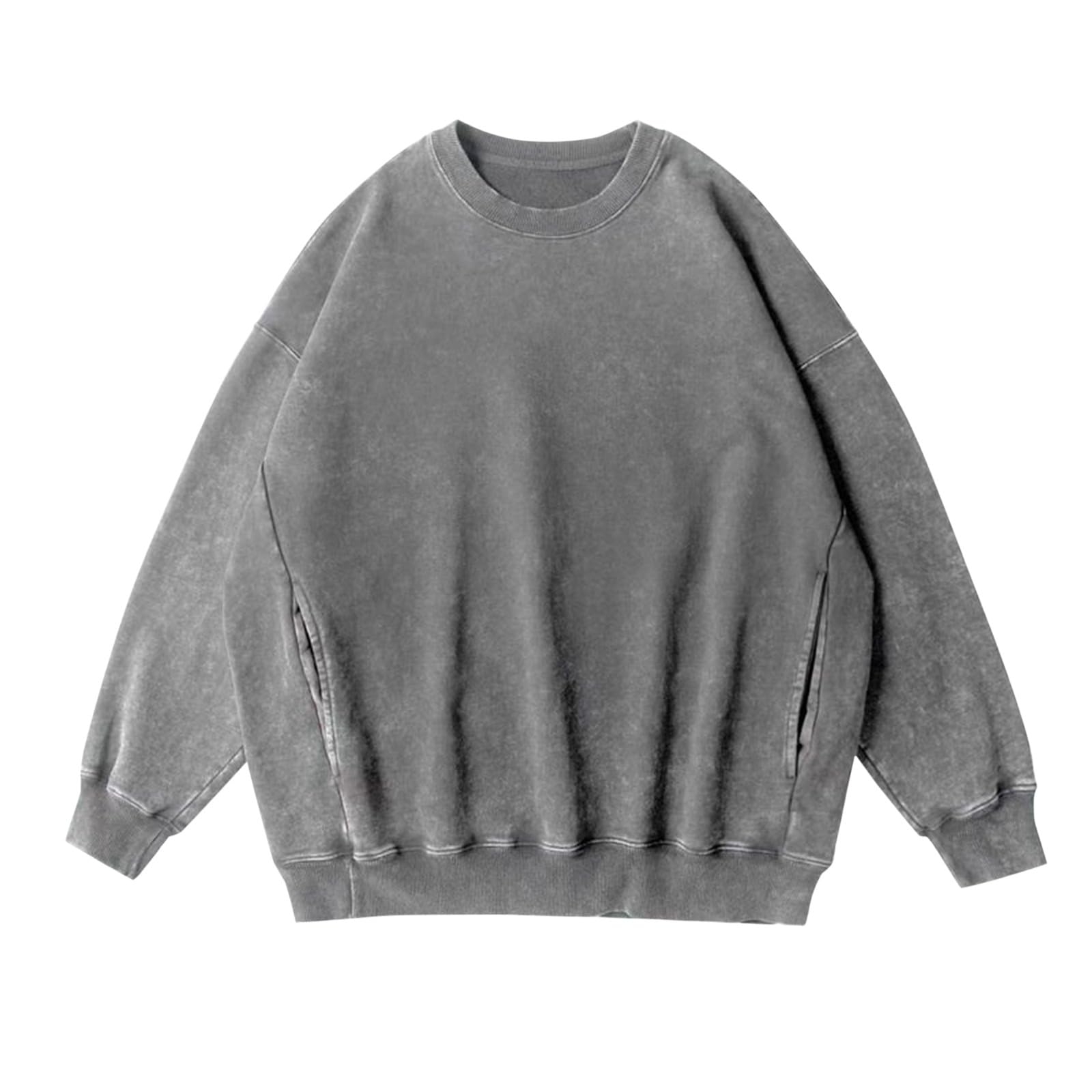 Sudaderas Hombres con Capucha Men's Autumn/Winter Washed Heavyweight Neck Top Sweatshirt H Hombre Chaqueta Verano Proteccion Solar Ropa Boxeo Kit De Pesca Completo Gimnasio Cortavientos