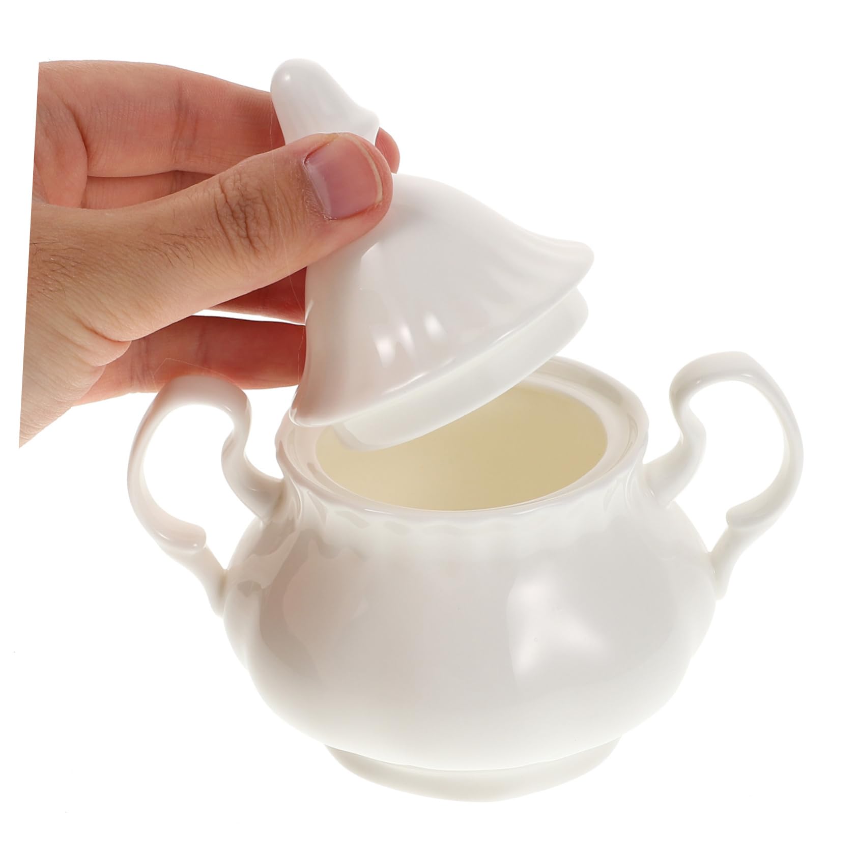 Azucarero Tetera Contenedor De Harina Azucarero Cafetera para Cápsulas Té Café Azucareros Lechera De Cerámica Contenedor De Condimentos De Cocina Azucarero con Tapa Cerám,