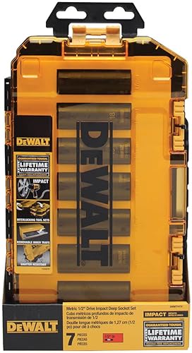 Miniatura 2 de DEWALT juego de llaves de tubo profundo 7piezas con cuadro de 12de pulgada SAE DWMT74736