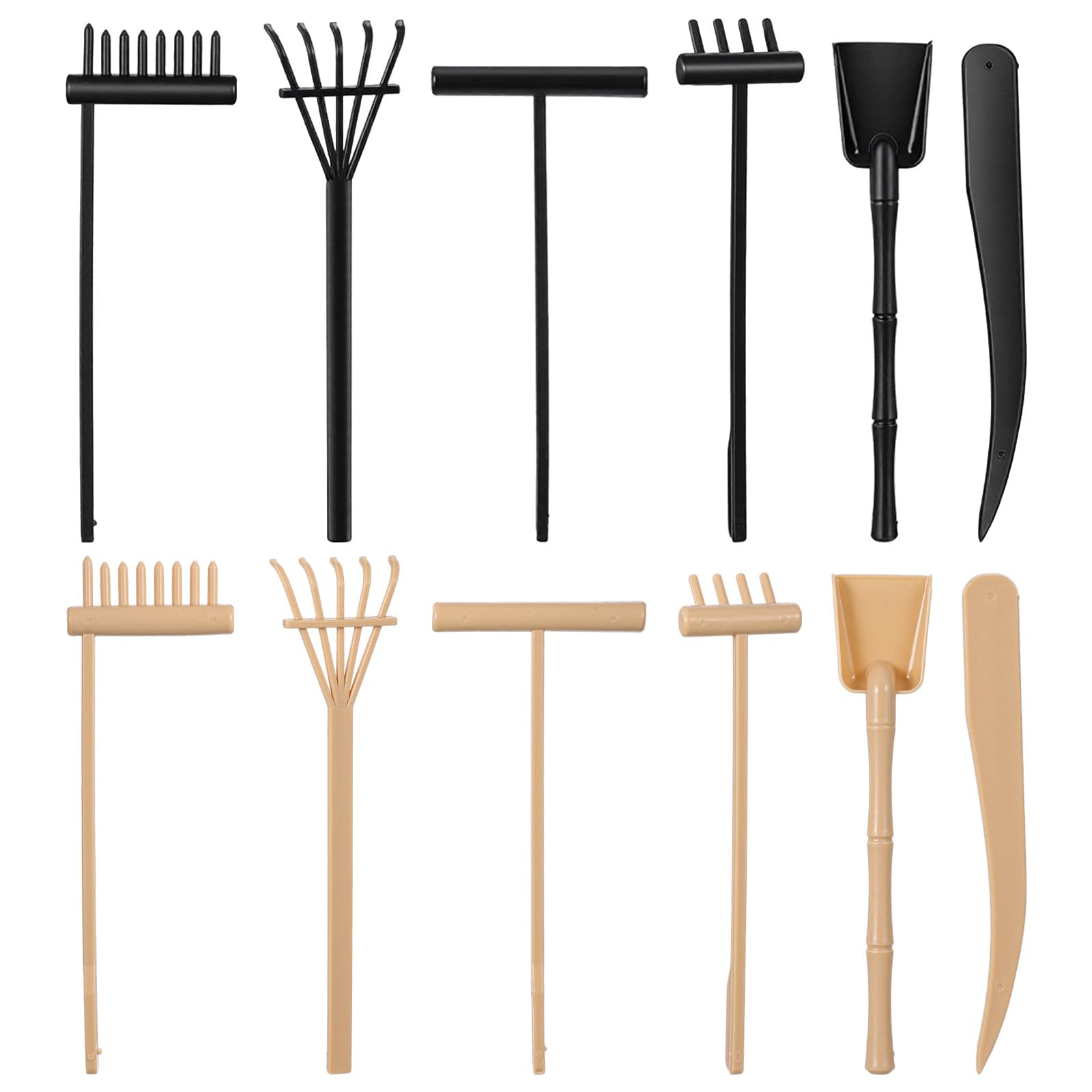 12PCS Mini Zen Garden Rake Tools, 2 Sets Zen Garden Accessories, Small Sand Zens Gardens Kits for Home, Office, Desk, Gardens Decoration, Sand Painting Meditation Accessories