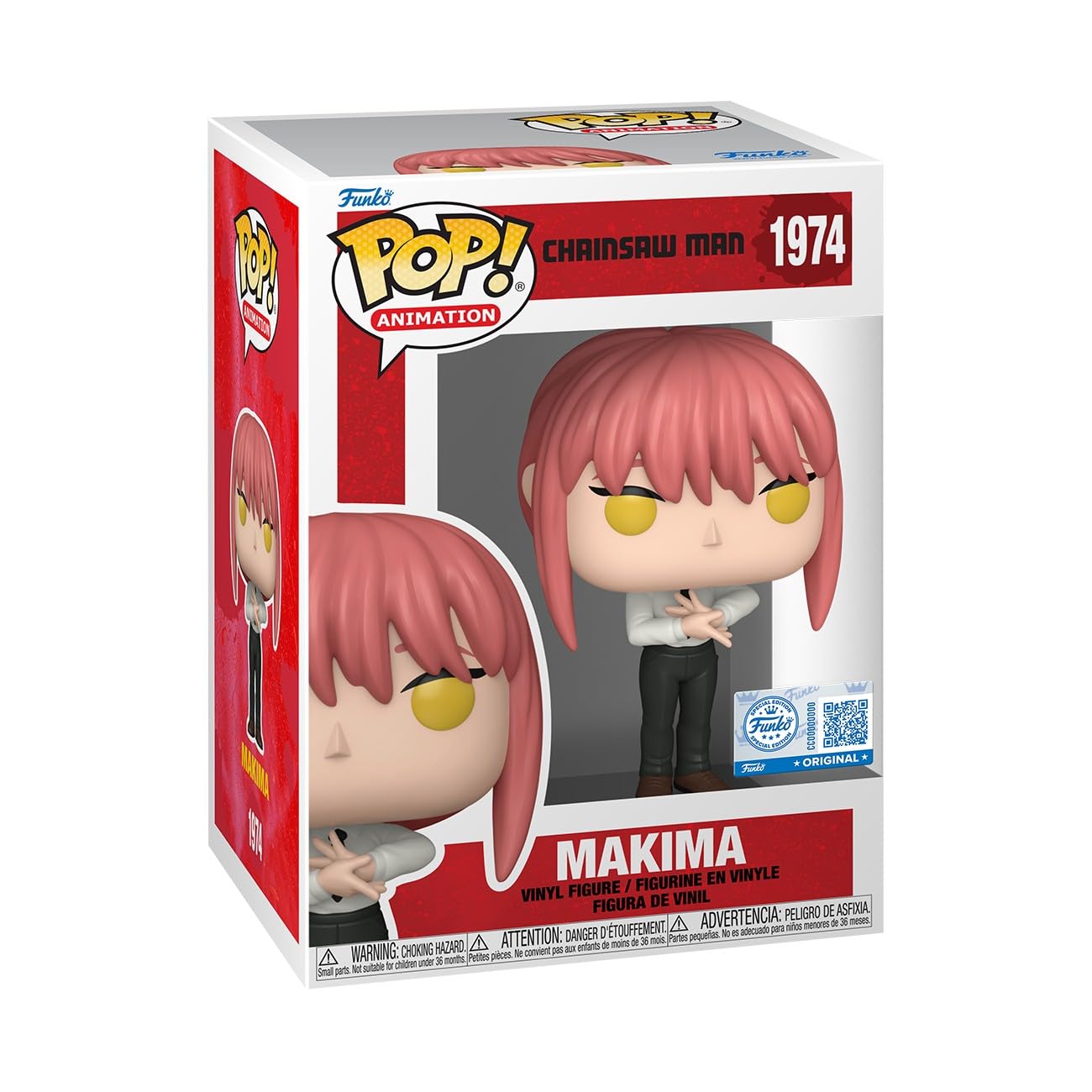 Funko Pop! Animation: Chainsaw Man - Makima (Hands) - Amazon Exclusive | Merchandising Oficial de Anime - Figura de Vinilo Coleccionable para Decoración - Regalo Friki de Cumpleaños