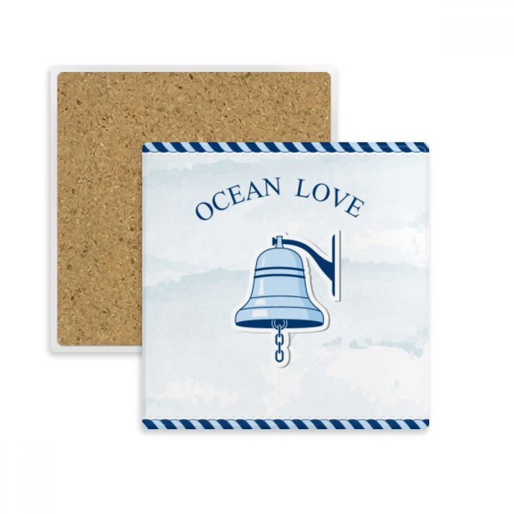 Coupe du coaster tasse dessous de verre absorbant motif océan bleu