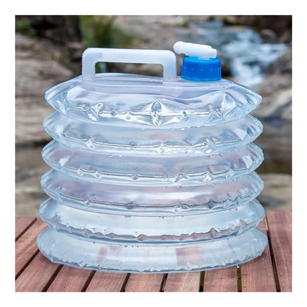 Seau à Eau Pliable, 5L/10L/15L, conteneur d'eau Pliable et Portable, sans BPA, idéal pour Le Camping, la randonnée, la pêche, l'escalade, Les Pique-niques, Les barbecues et Les voy