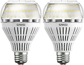 SANSI E27 LED Kaltweiß Lampe, 27W (ersetzt 250W Glühbirne) Dimmbar LED Leuchtmittel, 5000 Kelvin 4000 Lumen, Superhell Leuchtmittel, 2er-Pack