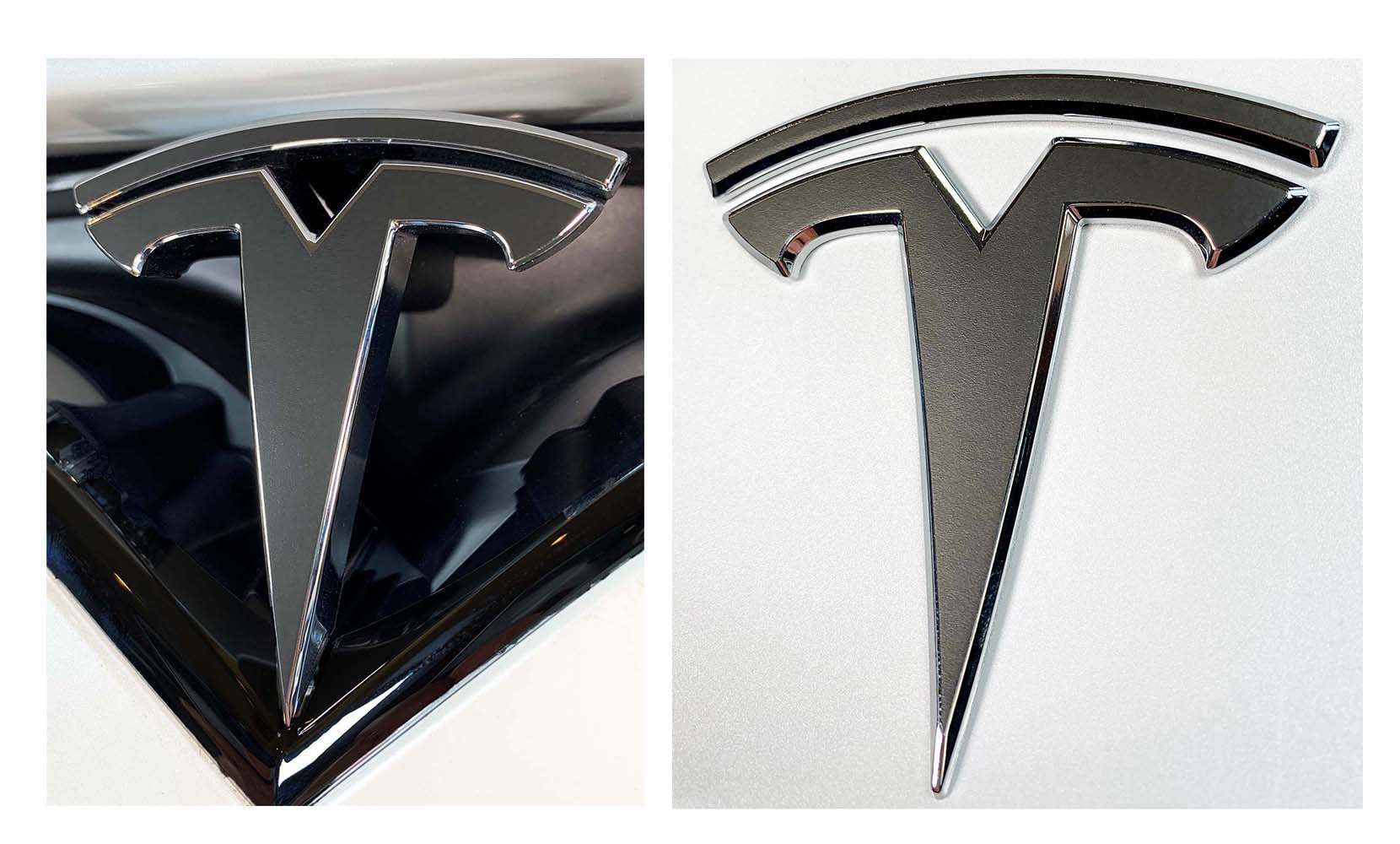 Custom Cut Matte Black Logo Decal Wrap For Tesla Model X – 4-Piece Set (Fits 2015-2024 Models)