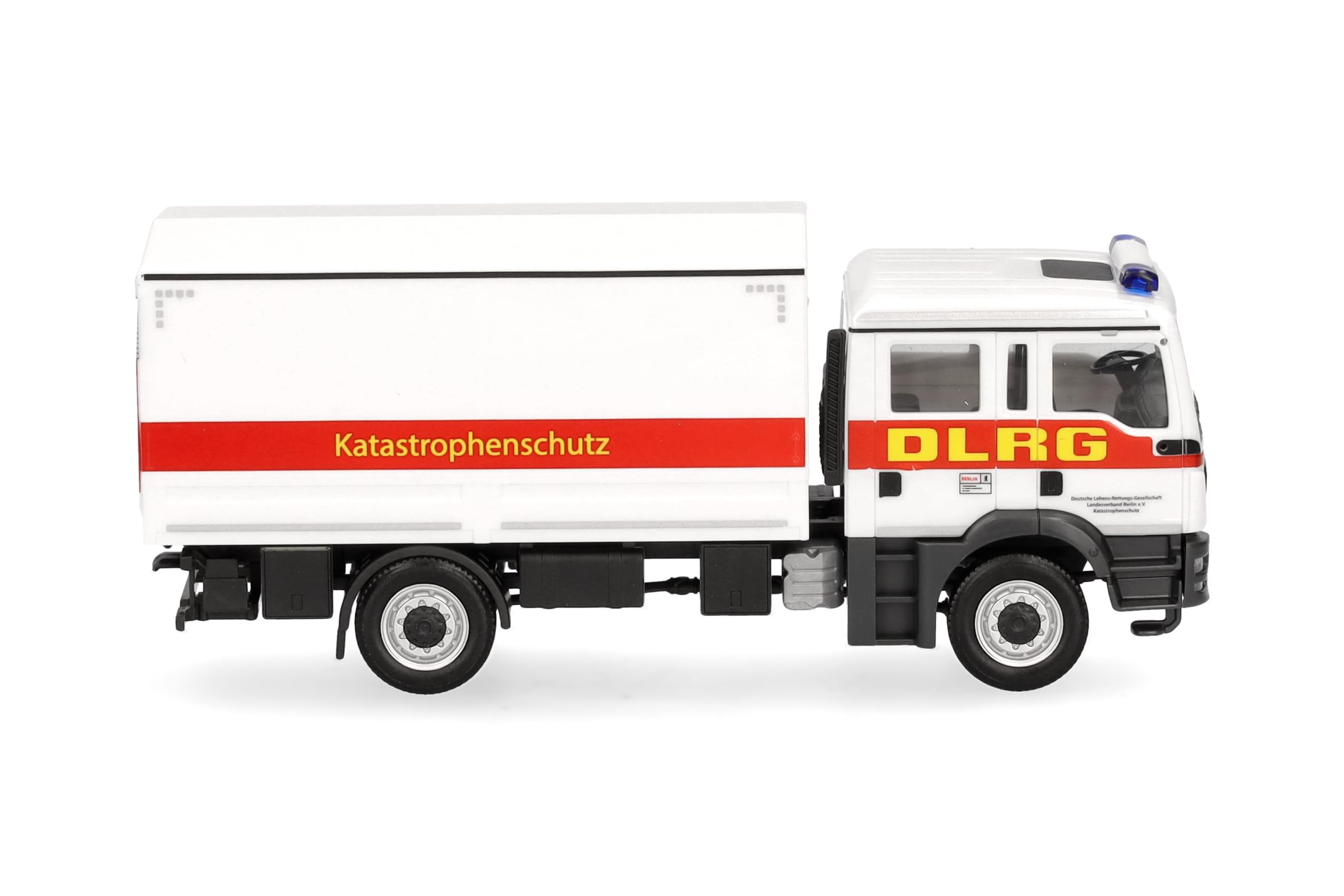 Herpa Model Truck MAN TGM MzKW "DLRG/Disaster Control", miniature scale 1:87, collectible, Made in Germany, plastic - Image 3