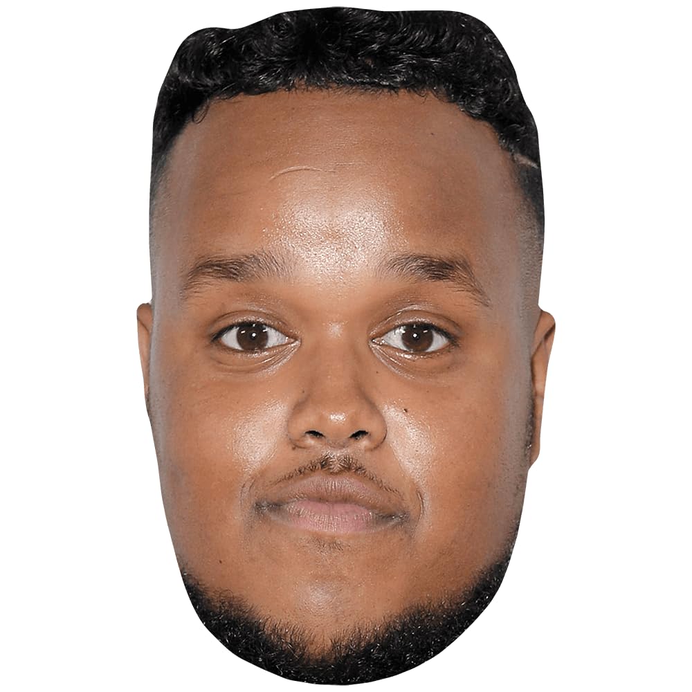 Chunkz (Beard) Celebrity Mask, Flat Card Face, Fancy Dress Mask
