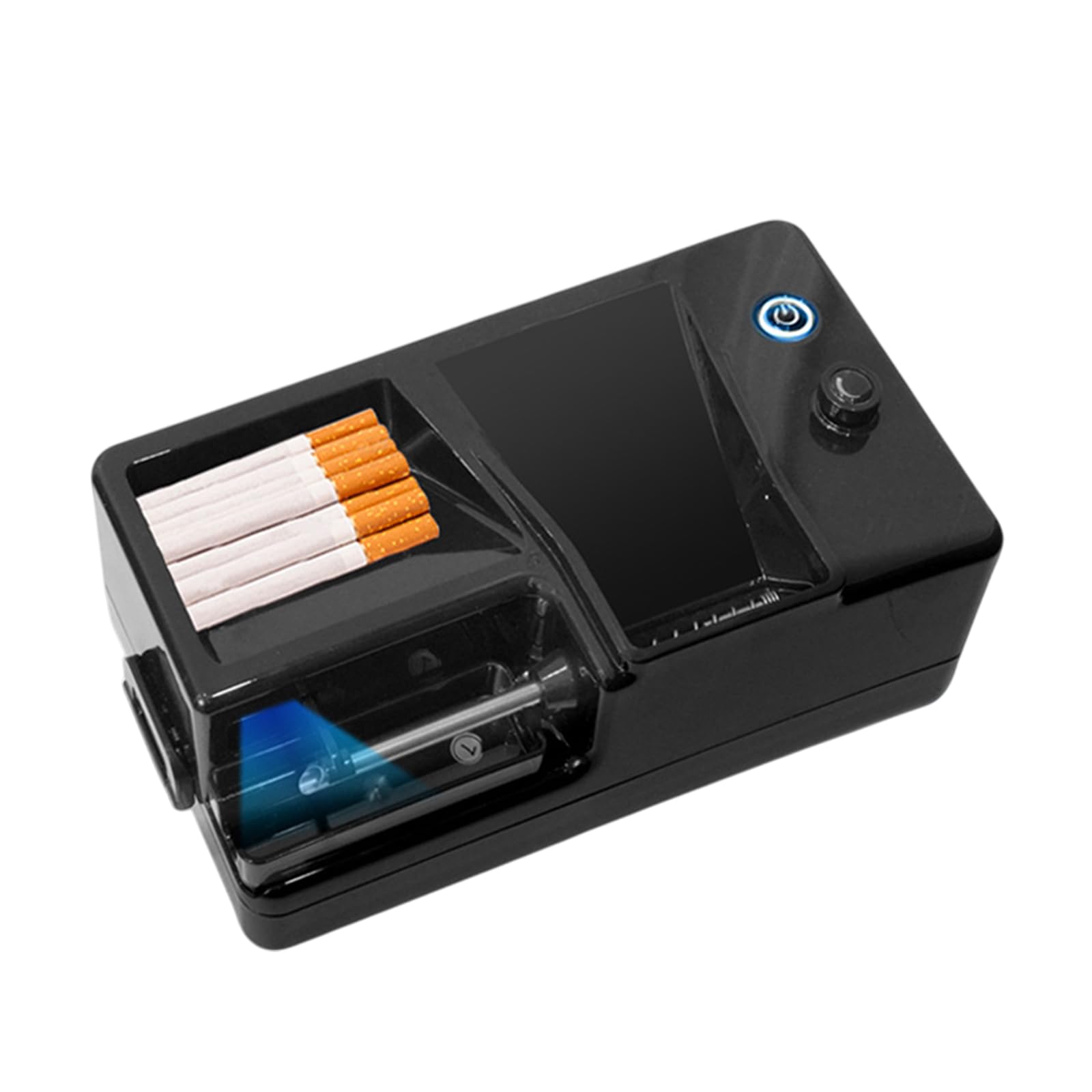 Macchinetta Elettrica Automatica per Sigarette,Automatico Della Sigaretta Del Rullo Del Tabacco Delle Macchine di Riempimento Della,8 mm/6,5 mm Doppio Uso,Infrarossi,Design Ricaricabile(Color:Black)