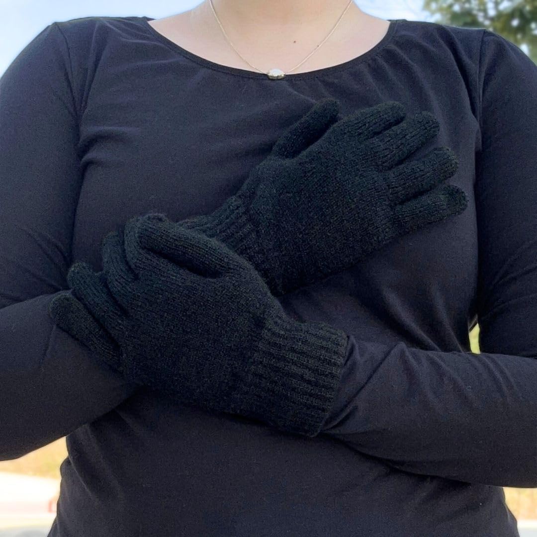 Briomhar Cashmere Winter Gloves for Women - Ladies Winter Gloves 2 Ply Made in Scotland - Image 6