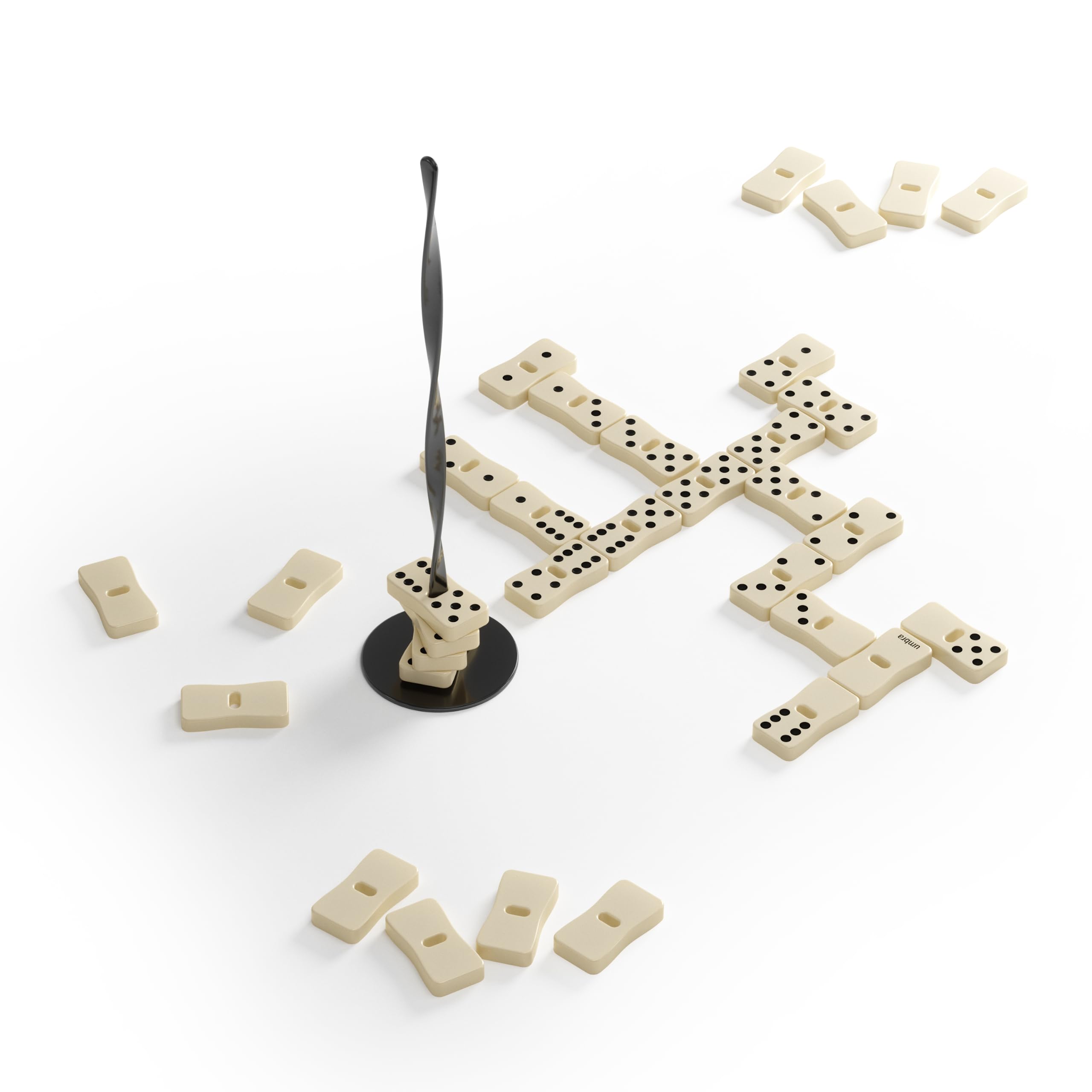 Umbra Spintile Domino Set Black