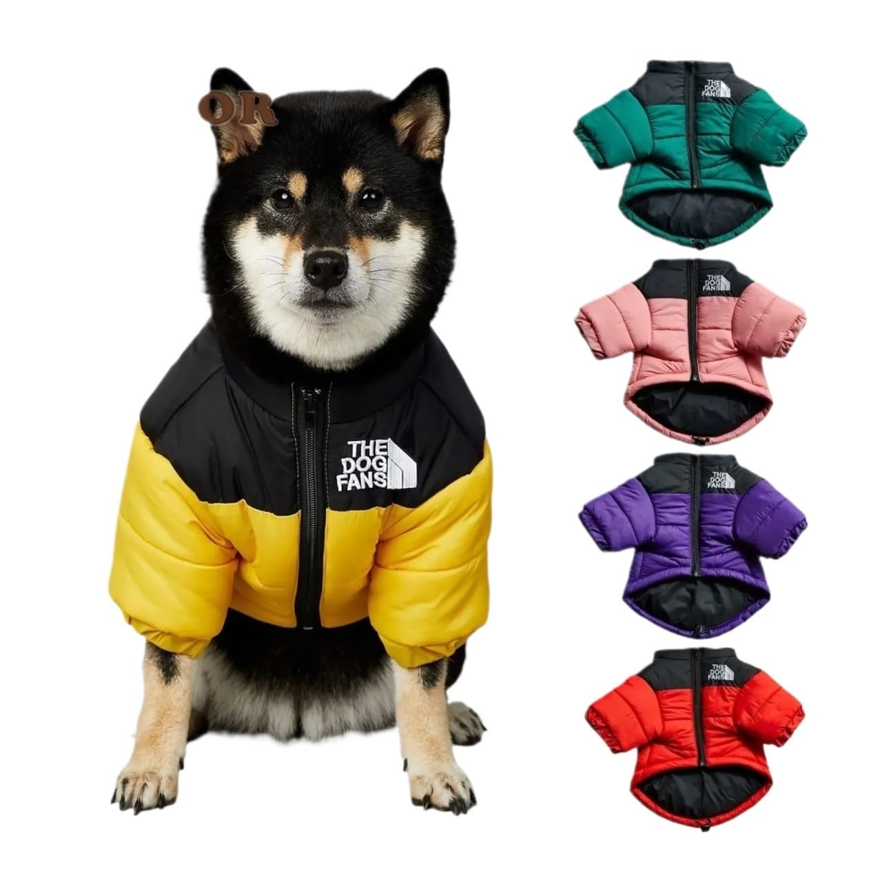 The Dog Fans Winter-Daunenjacke for kleine und mittelgroße Hunde, warme, Dicke Weste, Mantel for Welpen der französischen Bulldogge(Red,M)