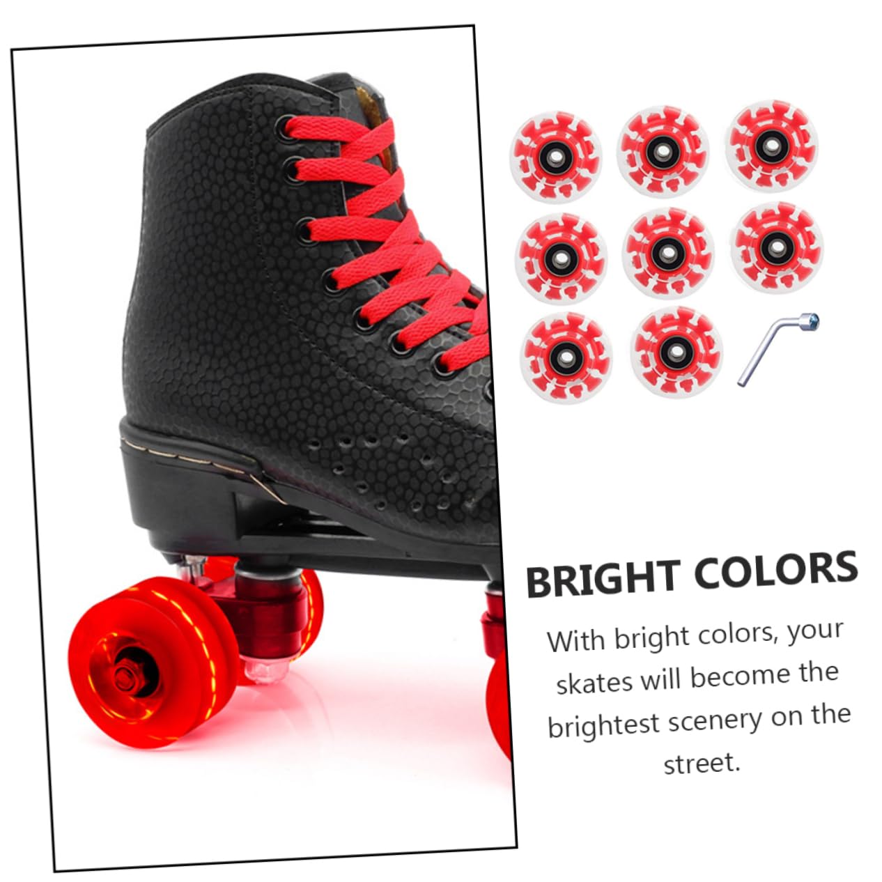 BESPORTBLE Skating Wheel Set 2 Pack Led Light up Wheels Perfect for Outdoor Activities