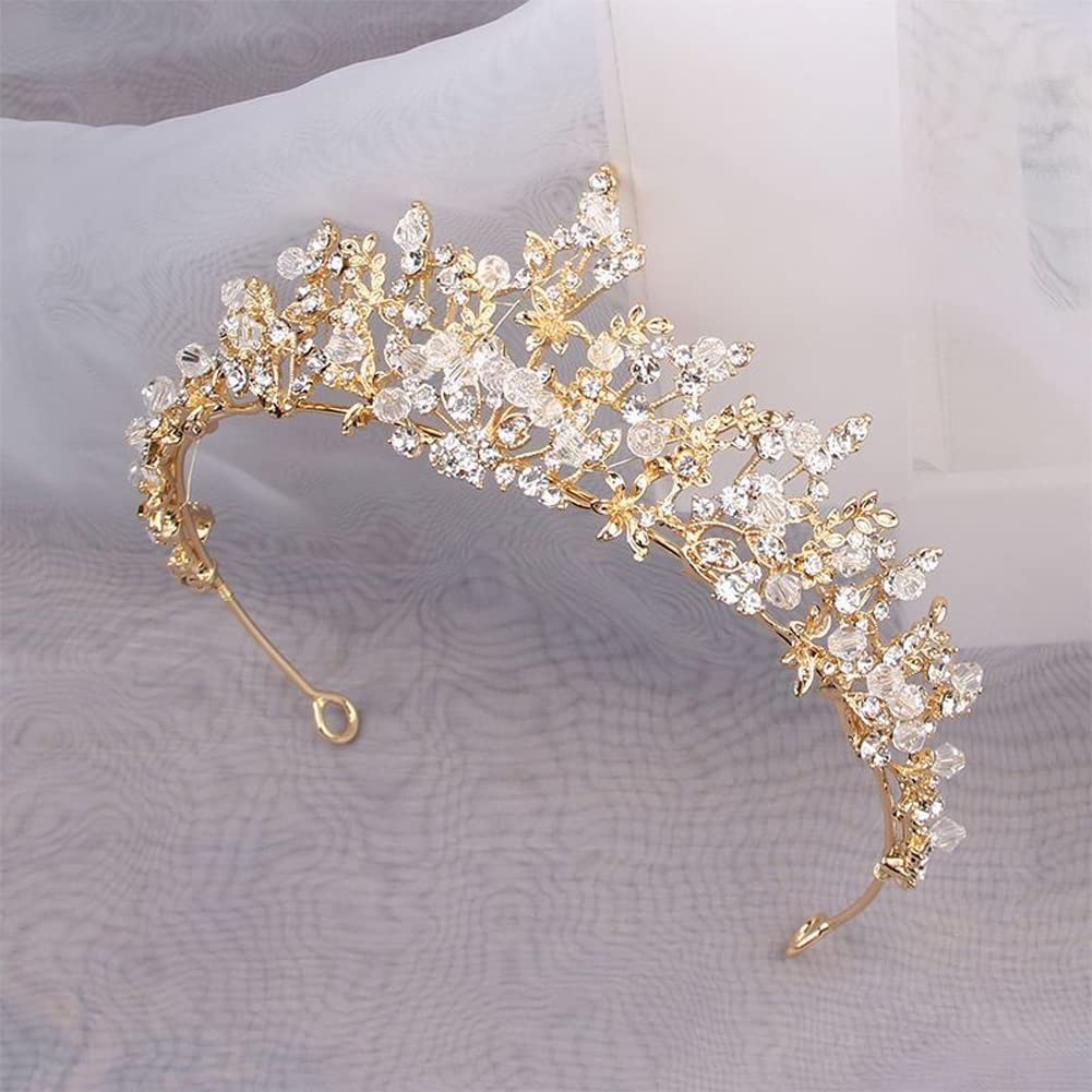 Zooma Couronne de Mariage pour mariée - Diadème de Princesse en Strass - pour Femme - pour Bal de Fin d'année, Concours de beauté, Mariage