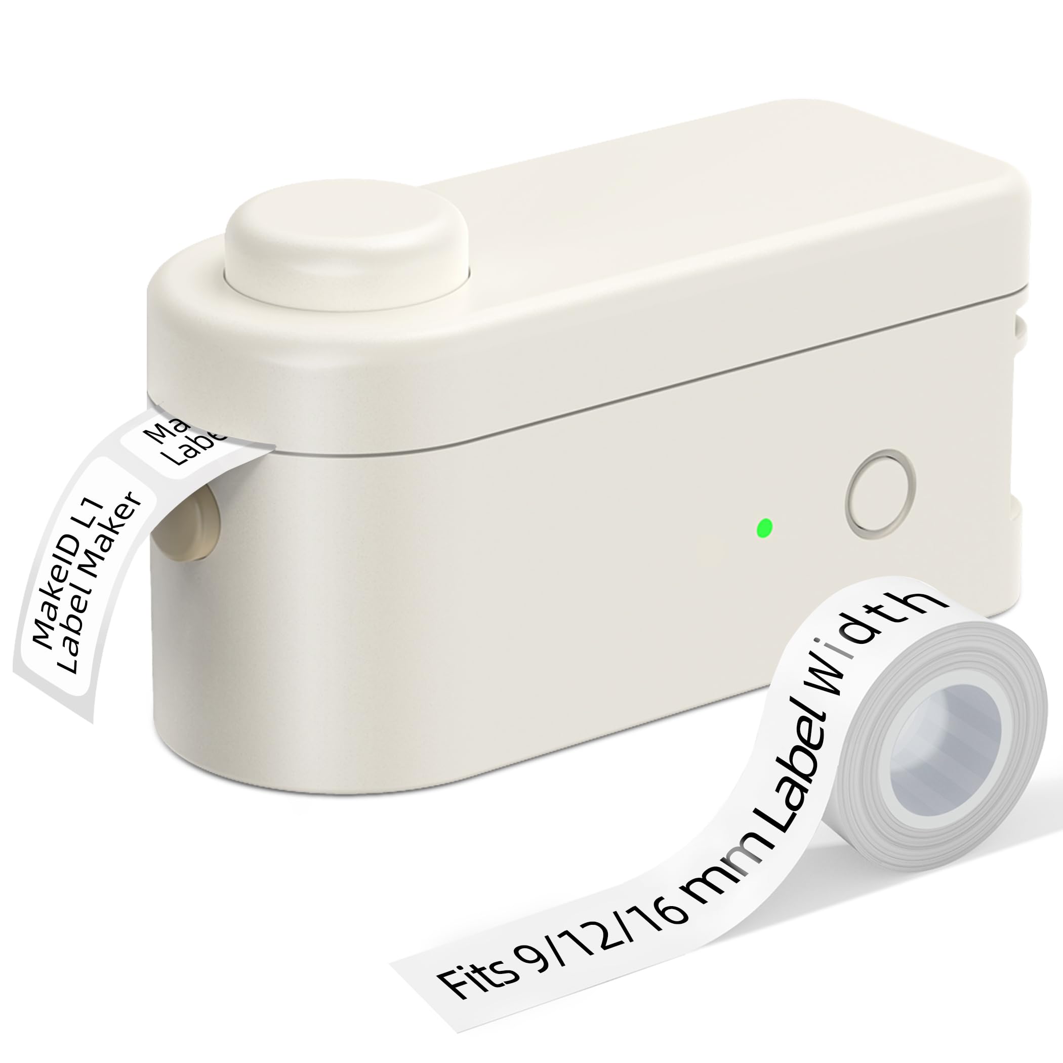 Makeid Etiquetadora Adhesivas L1-C, Impresora de Etiquetas Adhesivas, Label Maker, 20+ Cintas Creativas, Compatible con iOS/Android, para Escuela, Oficina y Hogar, Blanco (203dpi)