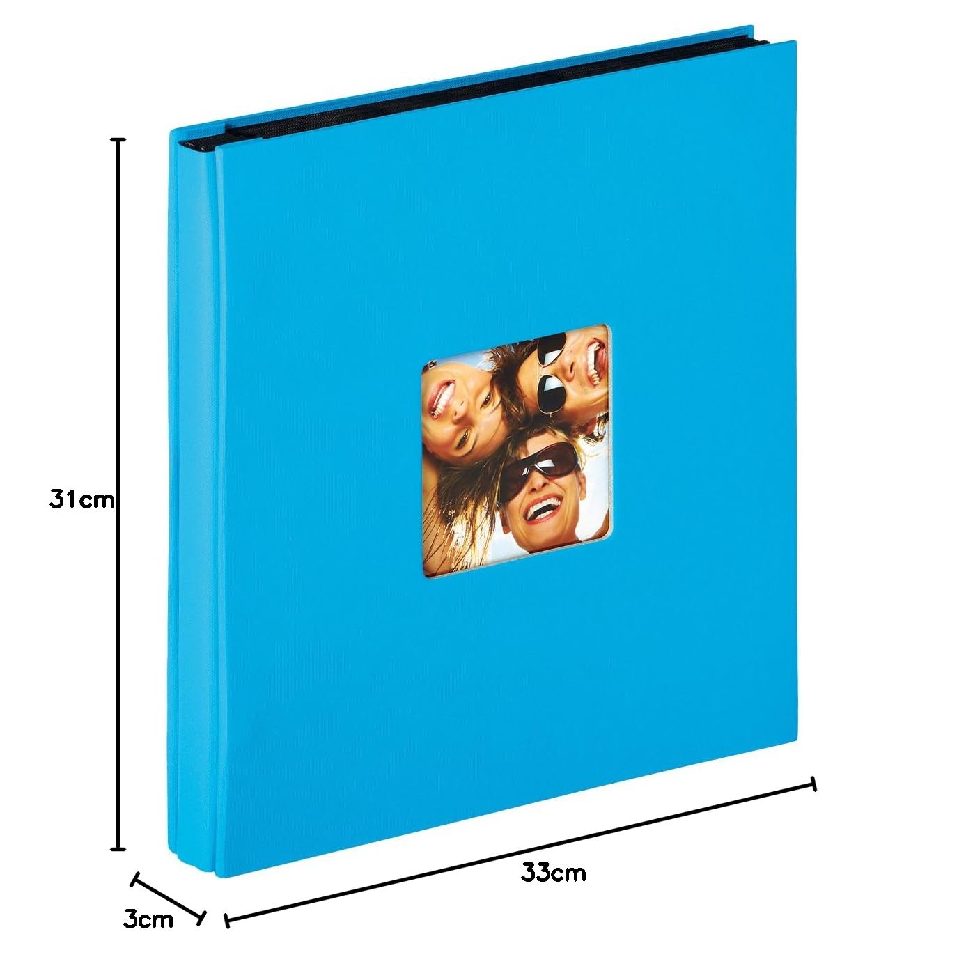 walther design album fotografico blu oceano 400 foto 10x15 cm Album slip-in con ritaglio di copertina, Fun EA-110-U