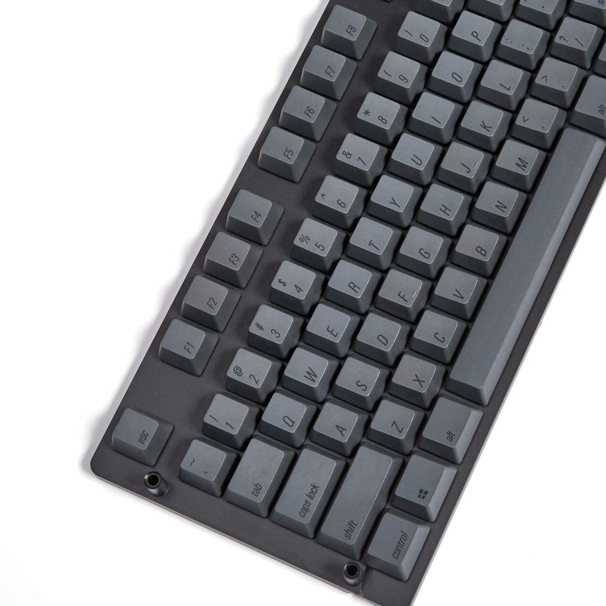 Qisan PBT Keycaps 108 clés Cherry Profil Keycap Lot Dye-subbed pour 61/87/104/108 MX commutateurs clavier de jeu mécanique (Gris foncé)