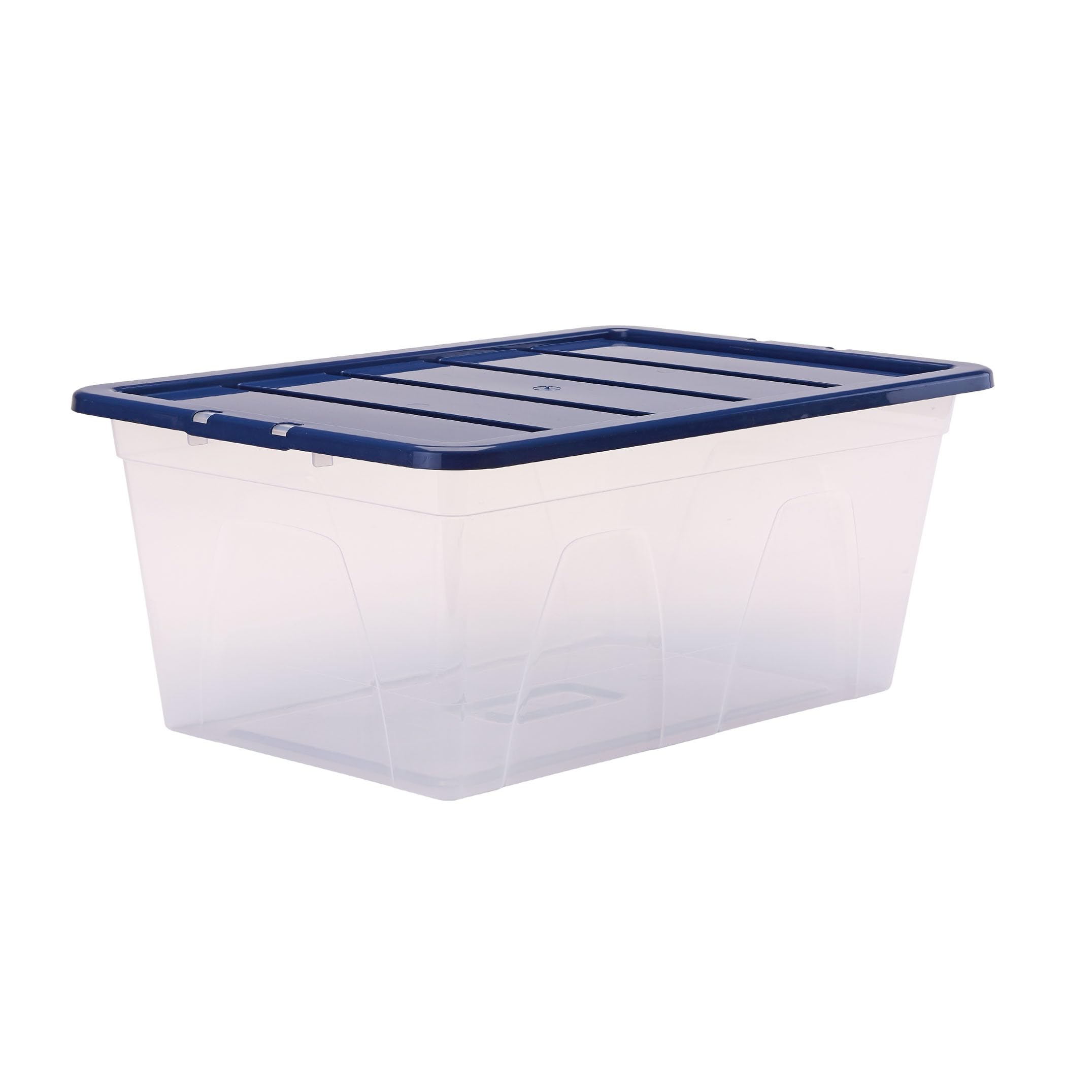 Bankers Box 38L Plastic Storage Box 3-Pack, BPA-Free & 100% Recycled Lids, Nesting & Stackable, Dust Cover Lid, 25x38x56cm, Ideal for Home & Office Organisation