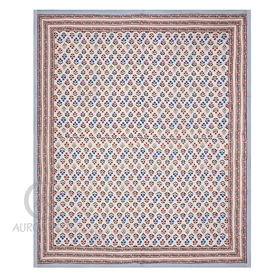 Image of EMIOUR 400 TC Pure Cotton Soft Jaipuri AC Quilt /Razai /Rajai Floral Print,Jaipuri razai Double Bed for Winter Printed (Multicolor, Double Bed, 90 x 105 inch) (Design 2, Single Bed)