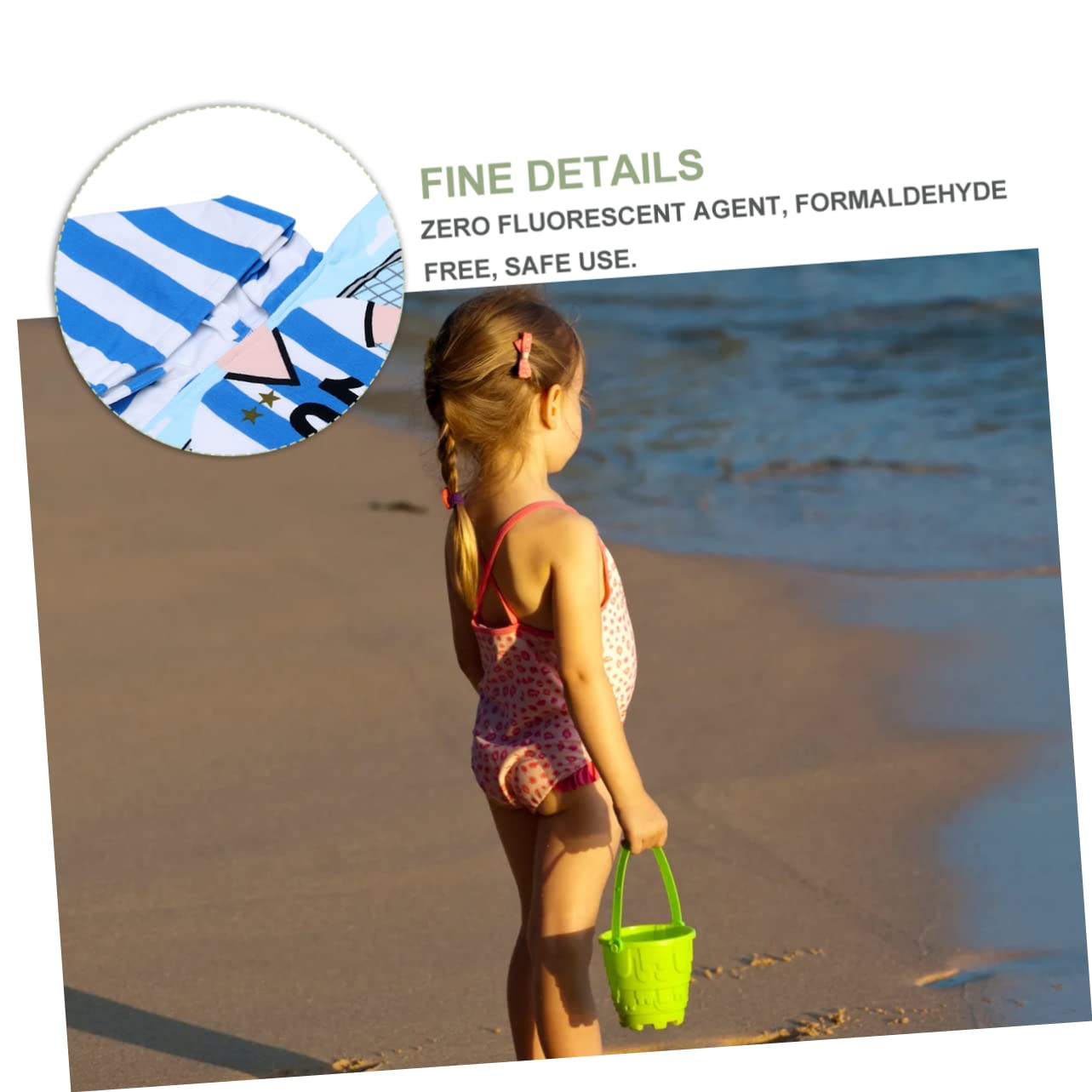 STOBAZA 3pièces Serviette De Bain Cape Unique pour Garçon Fille Poncho Absorbant pour Piscine Et Plage Doux Et Respirant pour Garçons Et Filles