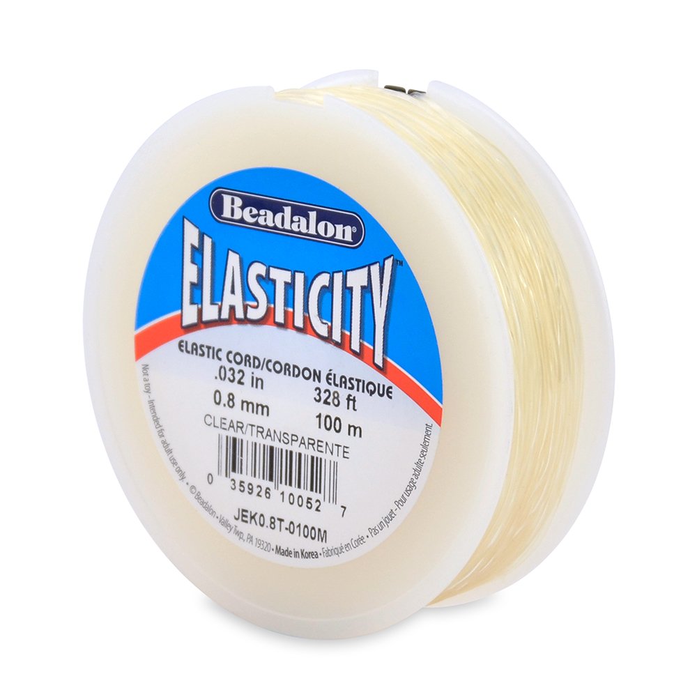 Beadalon Original Elasticity 0.8mm Clear, 100-Meter
