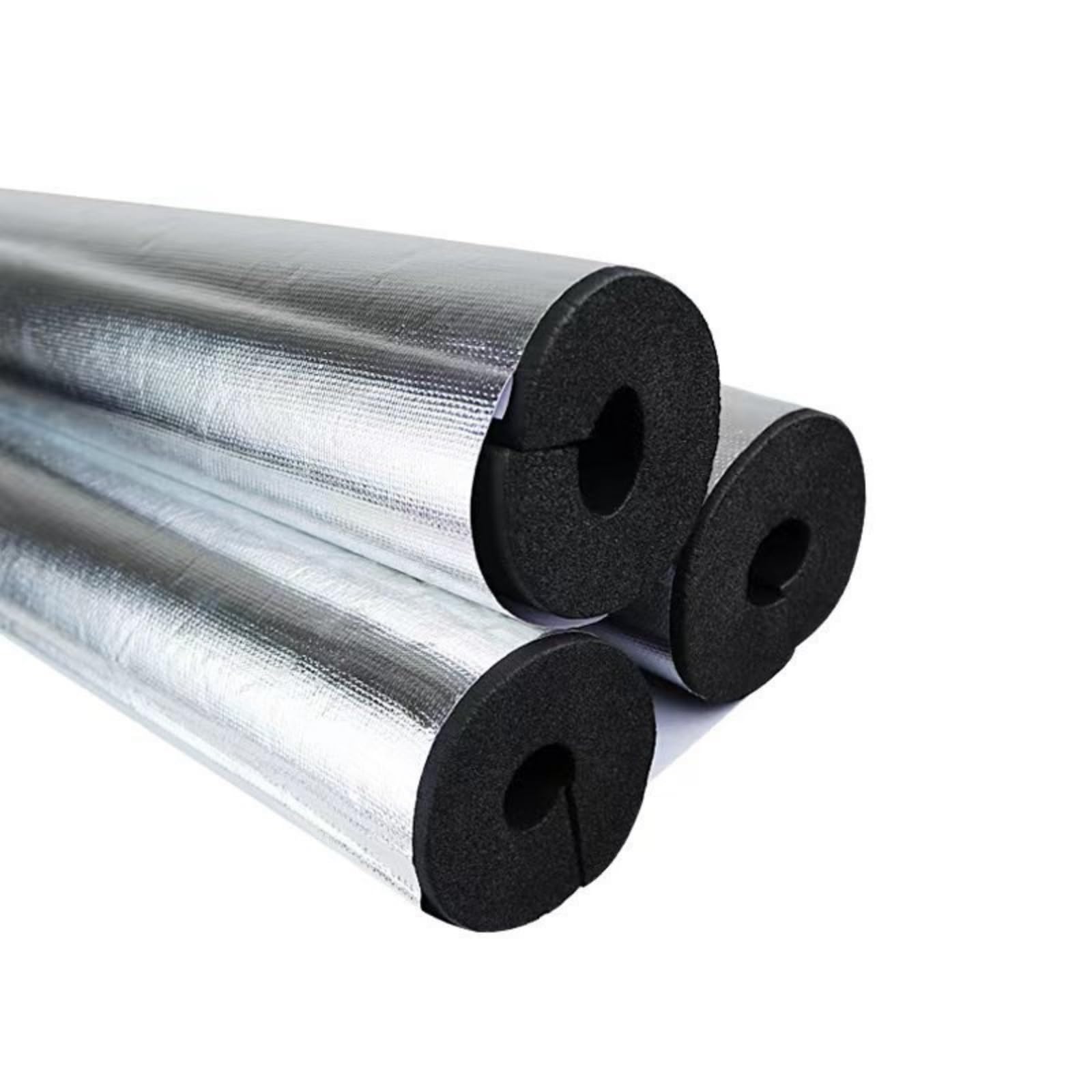 Aislamiento de Tuberias para Autoadhesivo esp 10-50mm, 20-219mm ID Aislamiento de Tuberías Aislante de Calor Tubo, Ignífugo de Coquilla Aislante(ID219mm x T50mm x L0.9m)