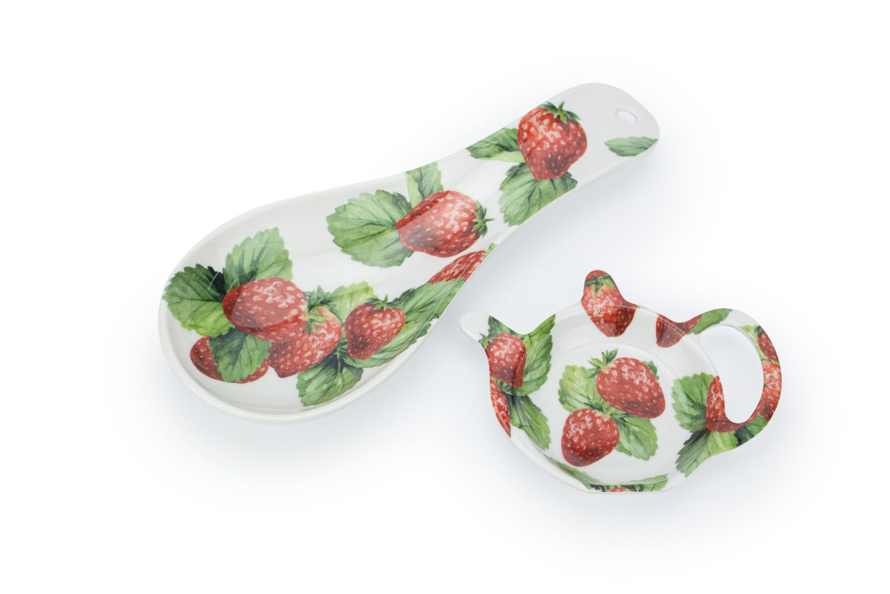 Healthy Living Direct Multicolor Teabag Tidy & Spoon Rest - Strawberry Fields