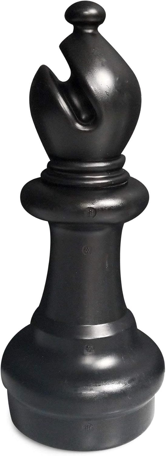 MegaChess Individual Plastic Chess Piece - Bishop - 10.5 inches Tall - Black or White - This Item is A Component of The 12 Inch Large Outdoor Chess Set - Not Intended for Home Decor