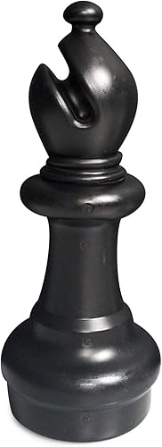 MegaChess Pieza de ajedrez de plástico individual  Obispo  10.5 pulgadas de alto  Negro o blanco  Este artículo es un componente del juego de