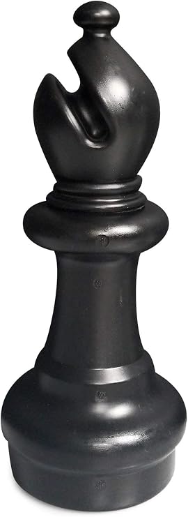 MegaChess Individual Plastic Chess Piece - Bishop - 10.5 inches Tall - Black or White - This Item is A Component of The 12 Inch Large Outdoor Chess Set - Not Intended for Home Decor
