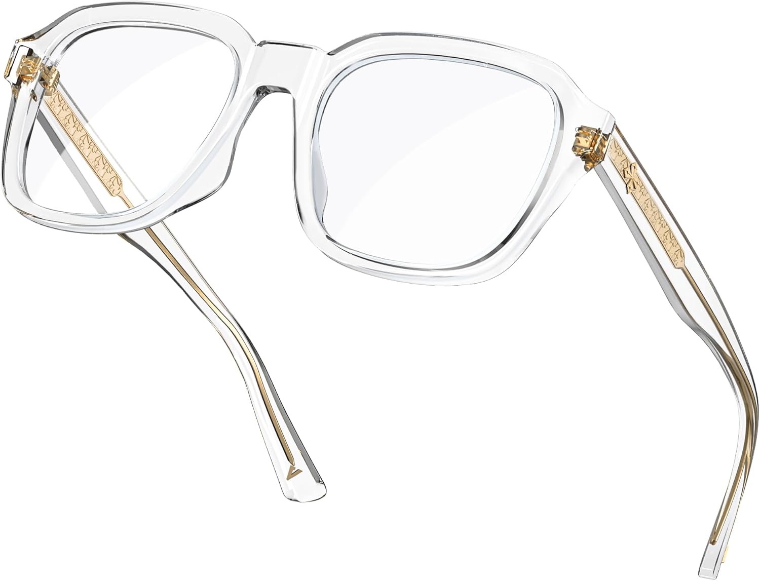 VISOONE Oversized Square Blue Light Blocking Glasses Fashion Computer Eyewear for Women and Men BENNETT