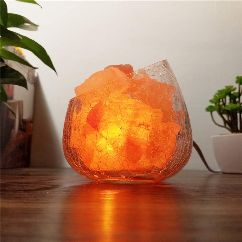 Sale lampada, alimentato da USB, sorgente luminosa LED Lampade di sale dell'Himalaya per notte decorativo 5V 5W luce bianca calda