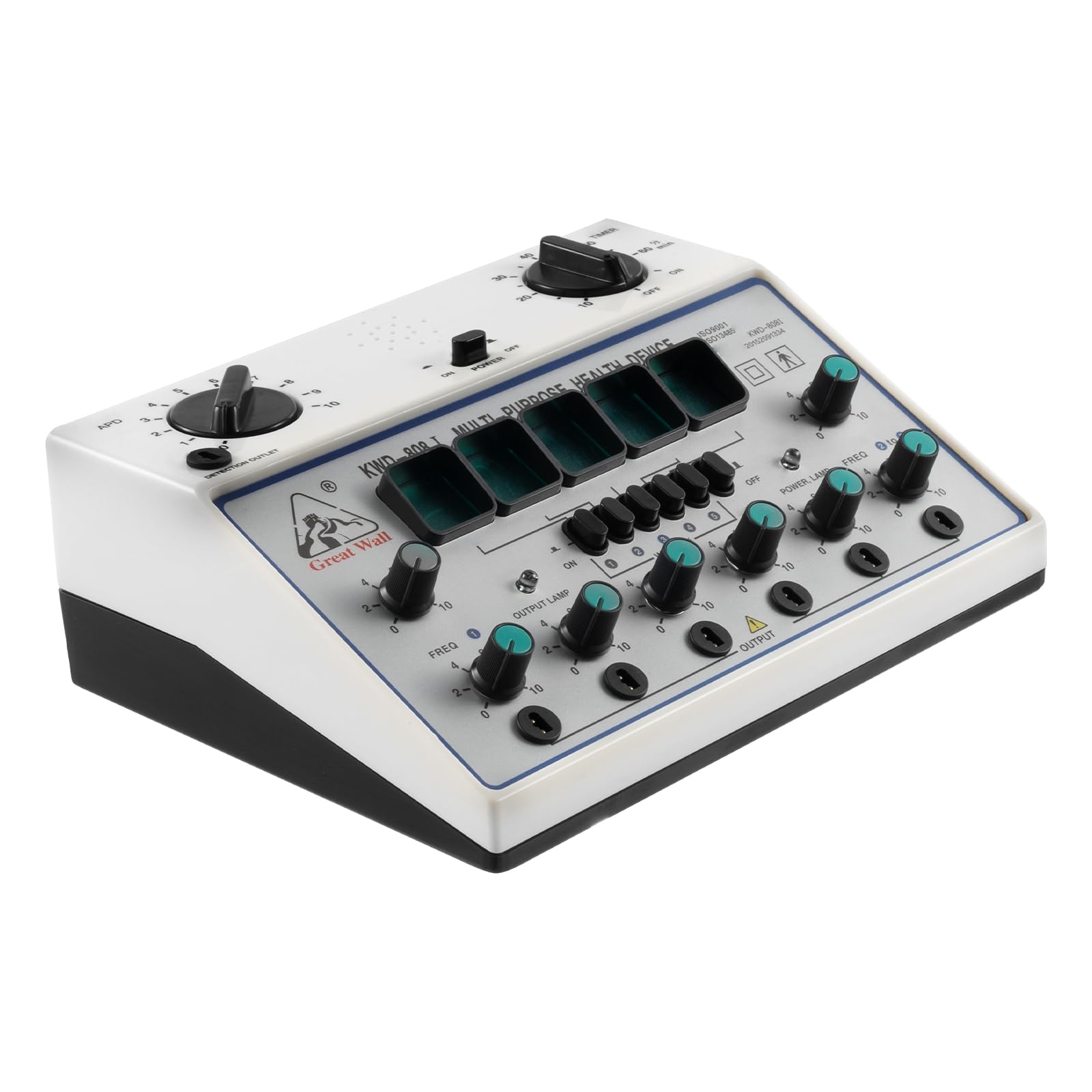 Electric Impulse Acupuncture Treatment Machine, 5 Waves Acupoints Stimulator Machine for Detection of Human Acupoints and Treatment, 6 Output Wires with Timing Function