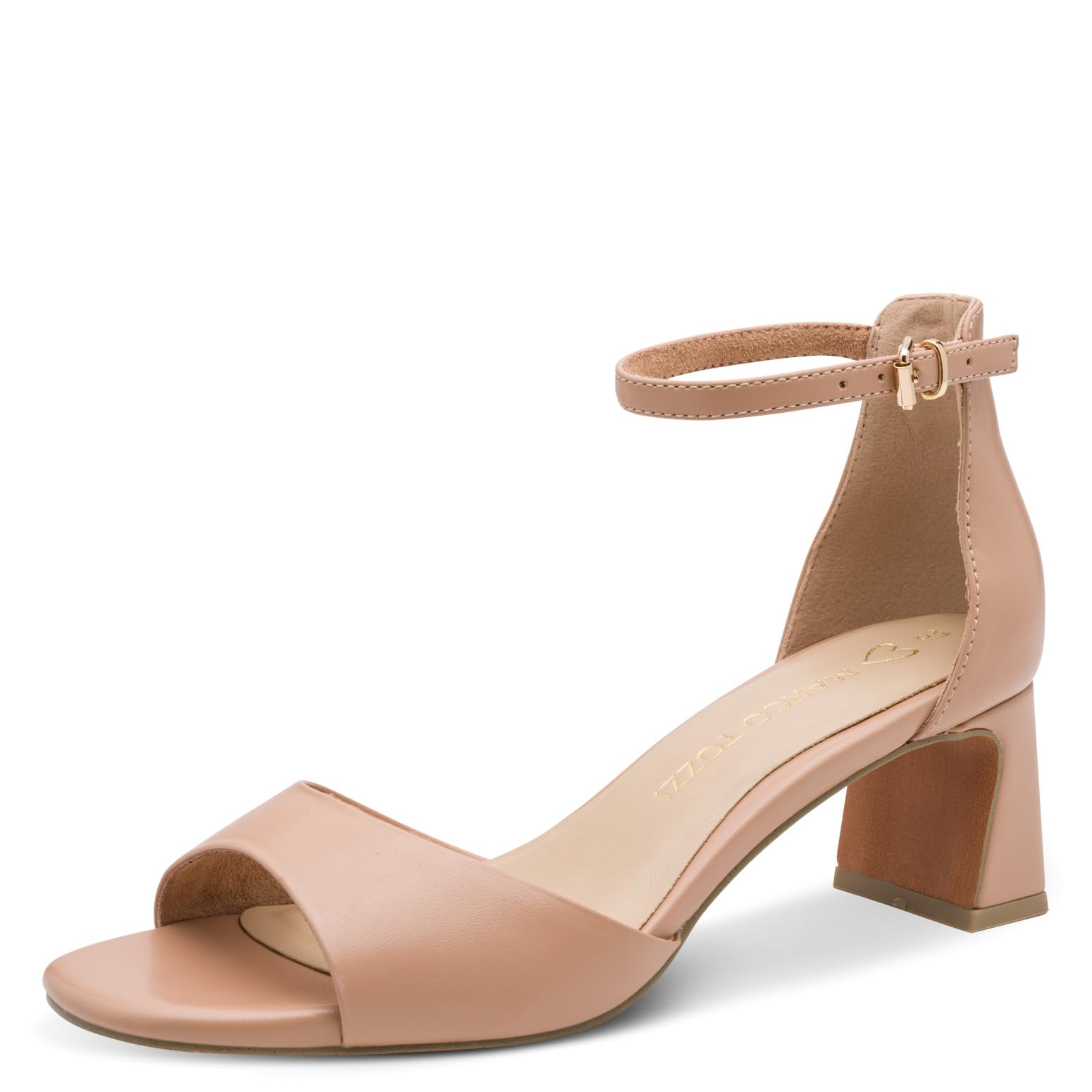 MARCO TOZZI Women Sandal soft Feel Me footbed soft lining Summery, beige (CAPPUCCINO), 7.5 UK