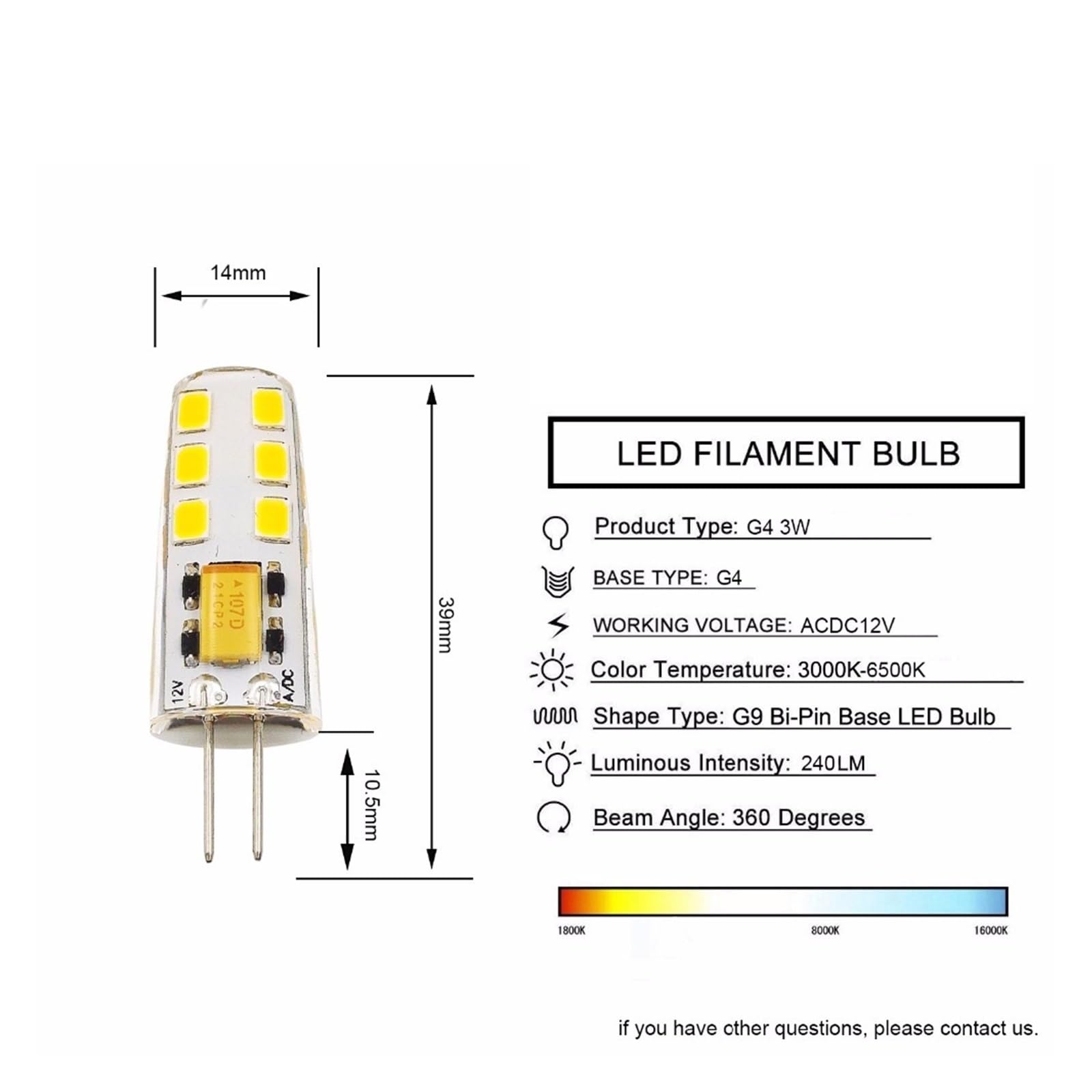 eufeifeiegds 10 szt. 12V żarówka G4 LED 3W SMD2835 360 kąt świecenia super jasna zamiennik 25W lampa żyrandolowa(Warm White)