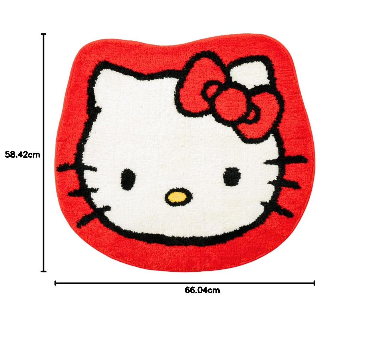 Franco Collectibles Hello Kitty Badteppich, Poly-Strick, rutschfest, Plüsch, offizielles Lizenzprodukt