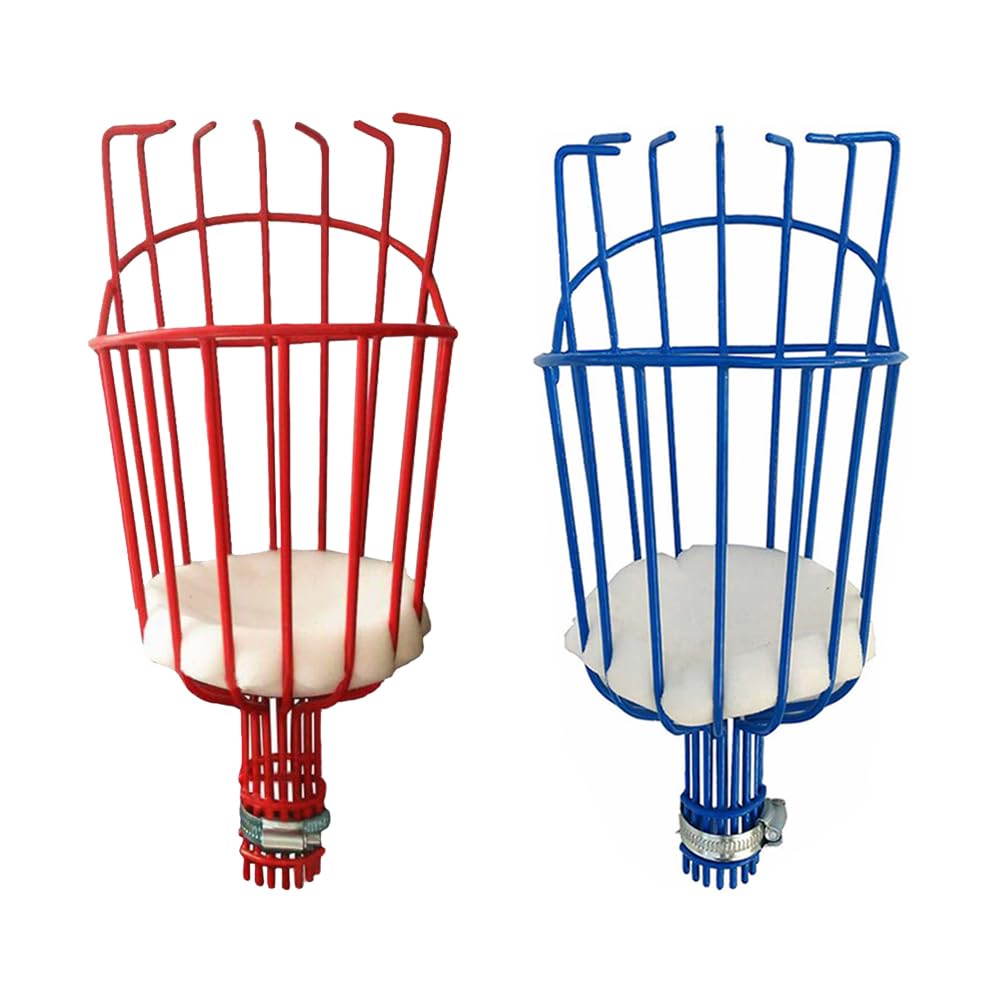 2 raccoglitori di frutta, include solo cesto raccogli frutta, raccoglitore per mele, avocado, arance, palo di collegamento e cestino, facile da montare, raccoglitore per alberi (RD + BU)