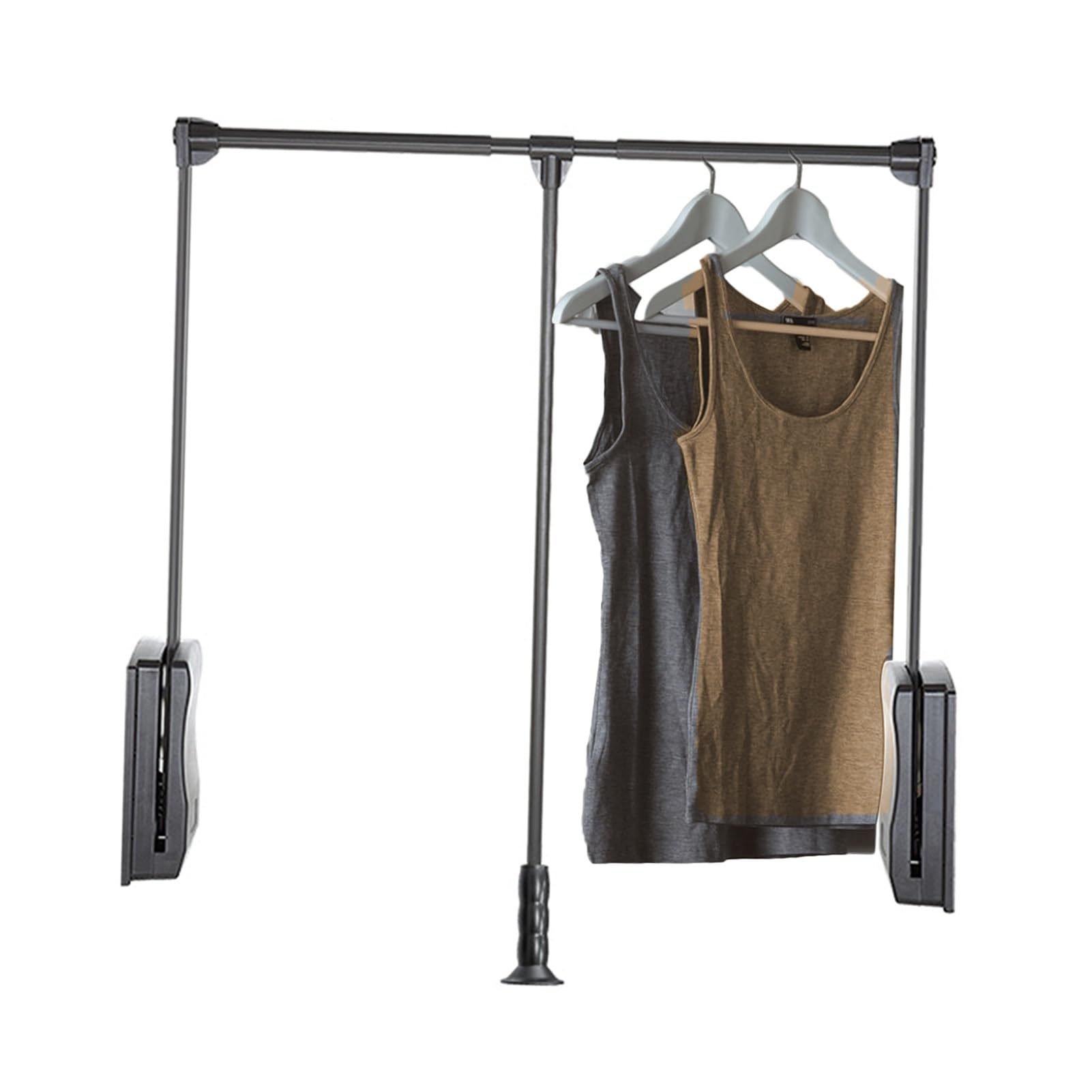 Tringle de penderie réglable et rabattable alu charge 15 kg