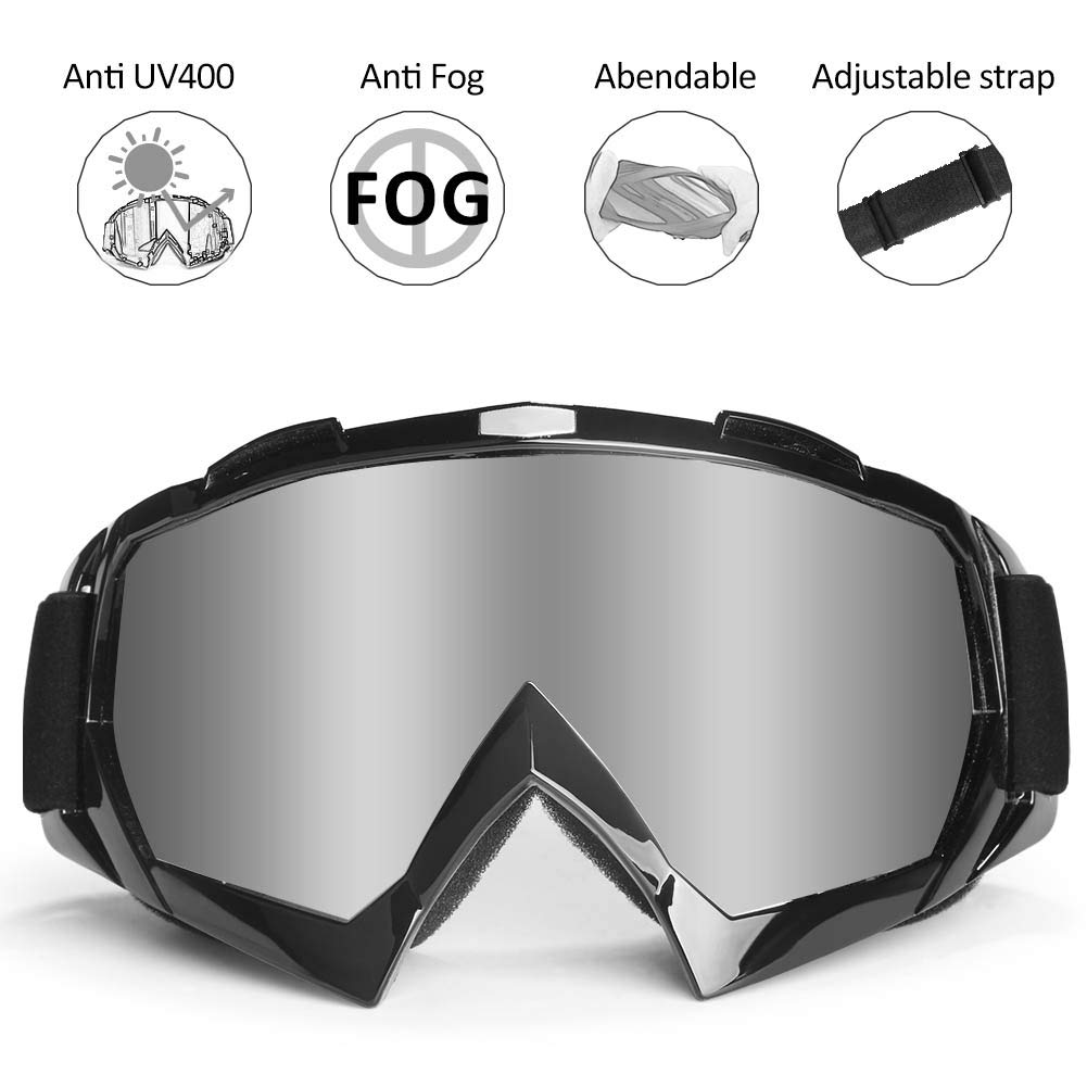 Occhiali da moto Dirt Bike ATV antipolvere Motocross Equitazione Occhiali da sci