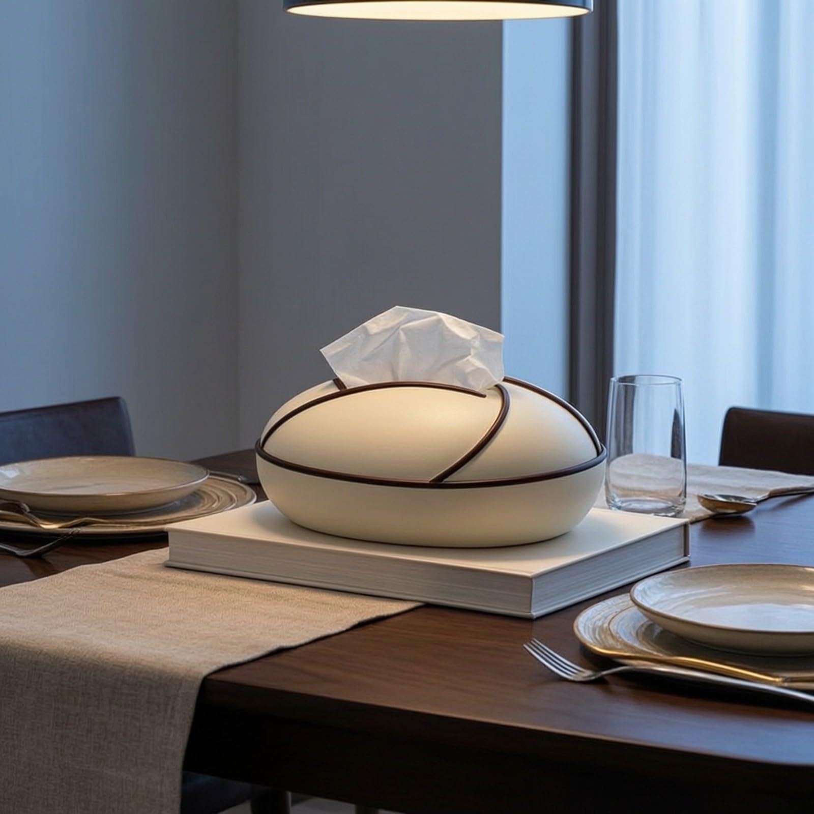 Scatola Porta Fazzoletti Ovale Elegante,
